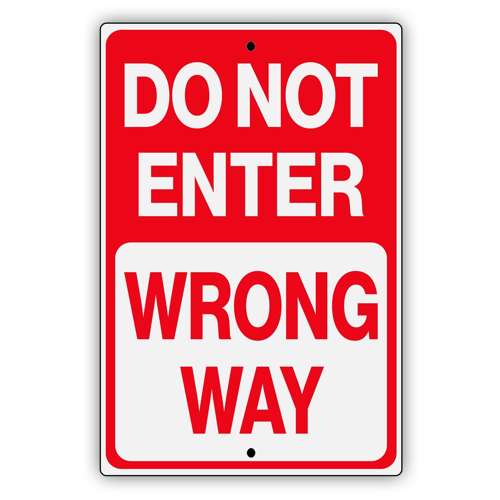 Do Not Enter Wrong Way Private Property Warning Notice Aluminum Metal Sign