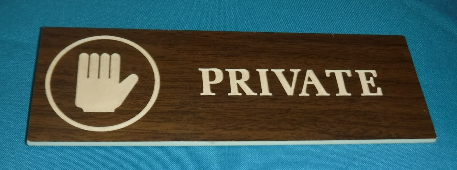 Basic Private Sign 8″ x 2 3/4″