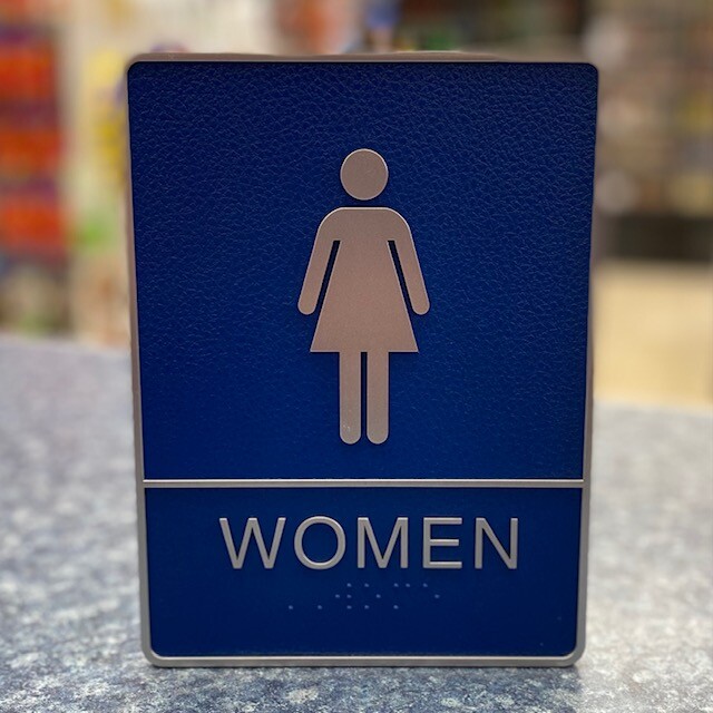 Restroom Signs for Men and Women with Braille and 3M Backing Adhesive