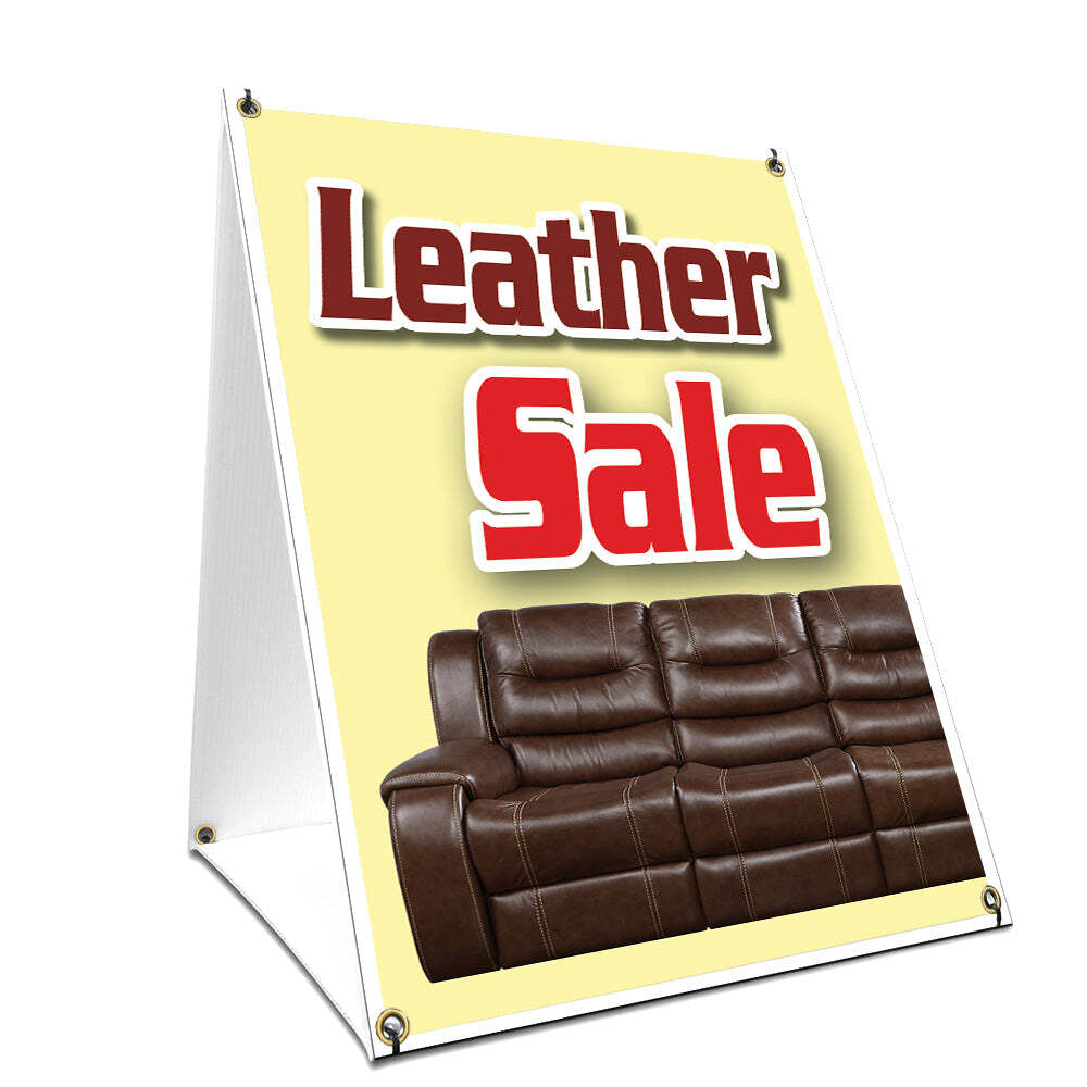 Leather Sale Yard Sign & Stake outdoor plastic coroplast window