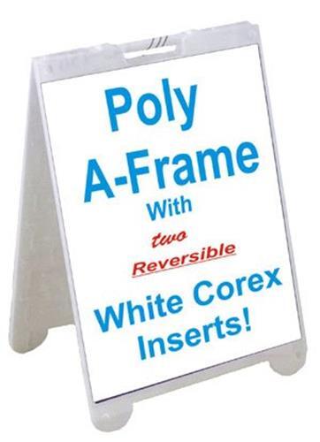Poly A-Frame Sidewalk Sign w/Coroplast Panels -25″x 36″