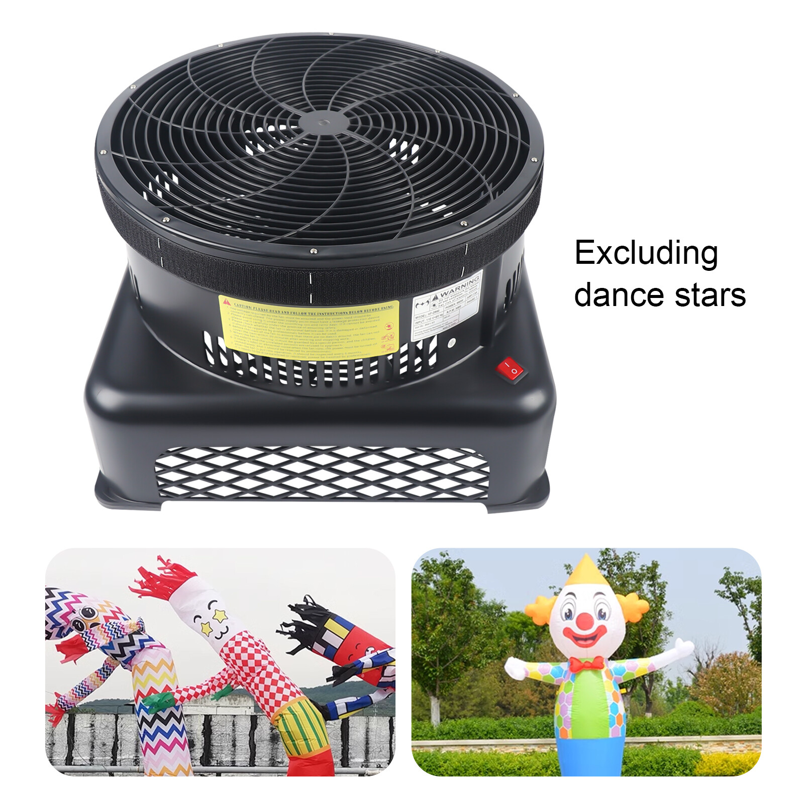 HDF-950 950W Air Blower Fan 17.7in For Inflatable Tube Man Wind Dancer 110V