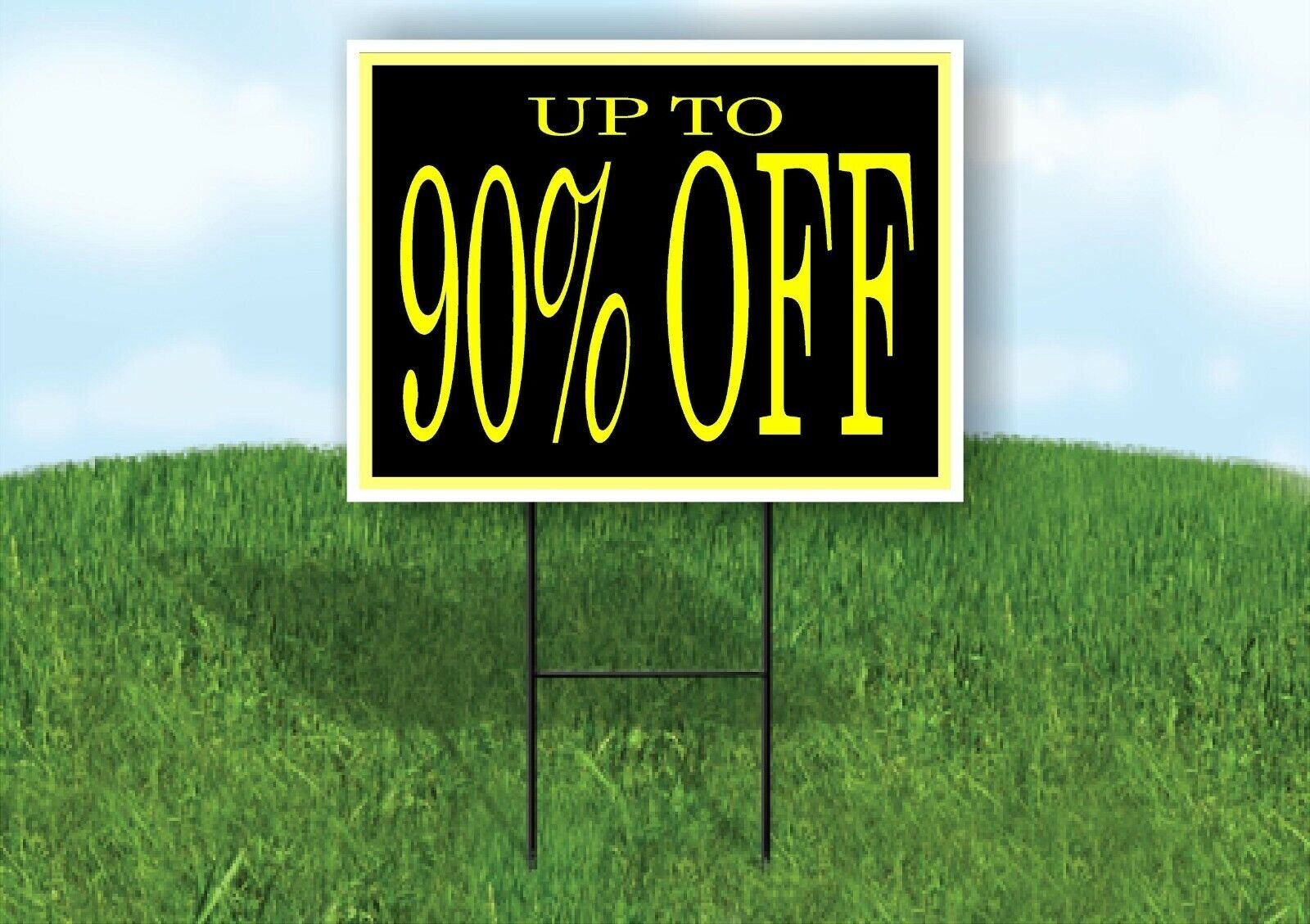UP TO 90% OFF BLACK YELLOW Yard Sign Road with Stand LAWN SIGN