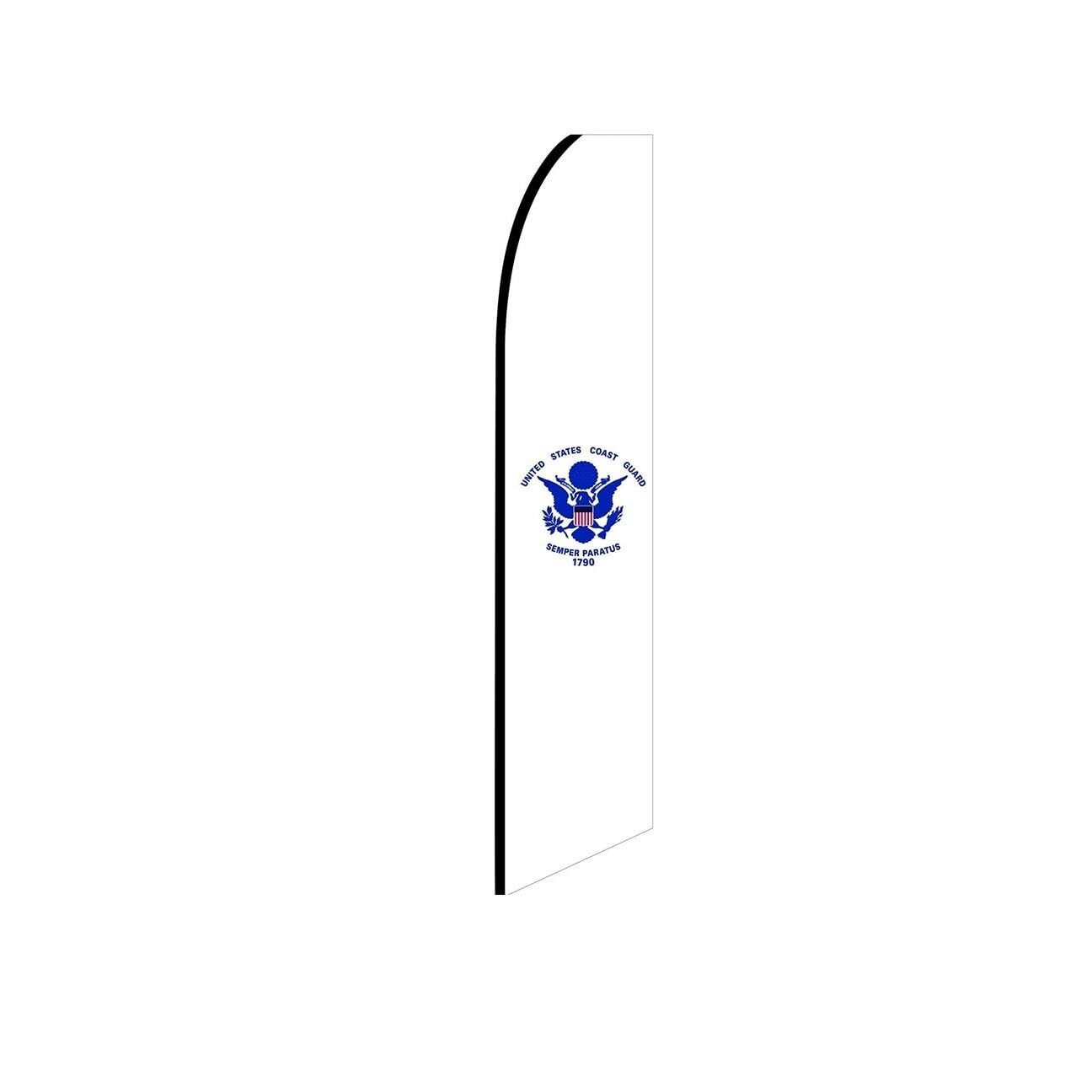 United States Coast Guard Swooper Flutter Feather Flag | 3ft W x 11.5ft Tall