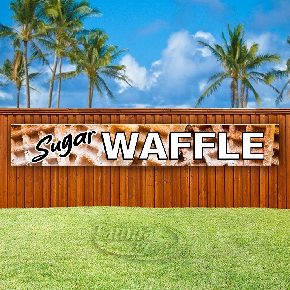SUGAR WAFFLE Advertising Breakfast Food Vinyl Banner Flag Sign USA XL02281