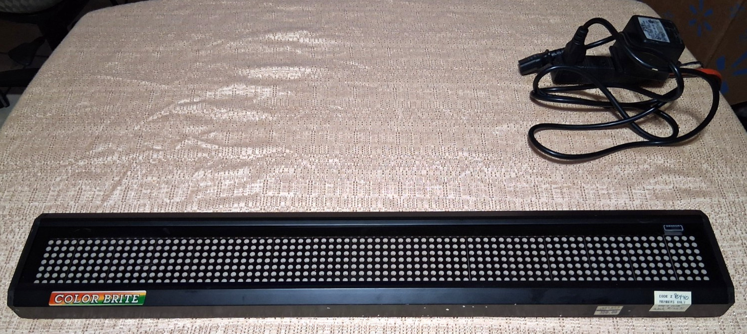 Good Used COLOR-BRITE SW-214CR Lighted Multi-color Scrolling Sign 26″ x 4″