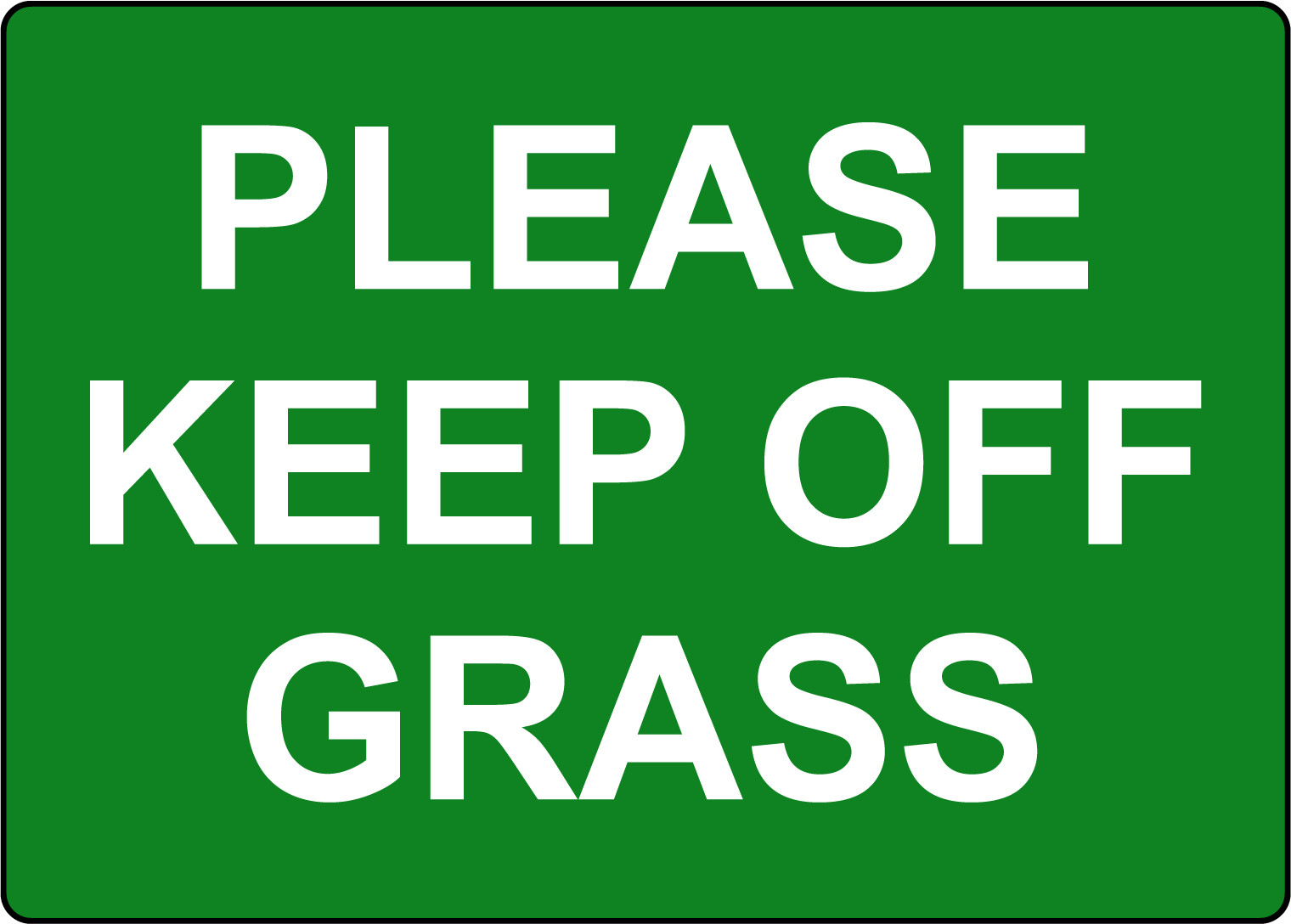 PLEASE KEEP OFF GRASS | Adhesive Vinyl Sign Decal