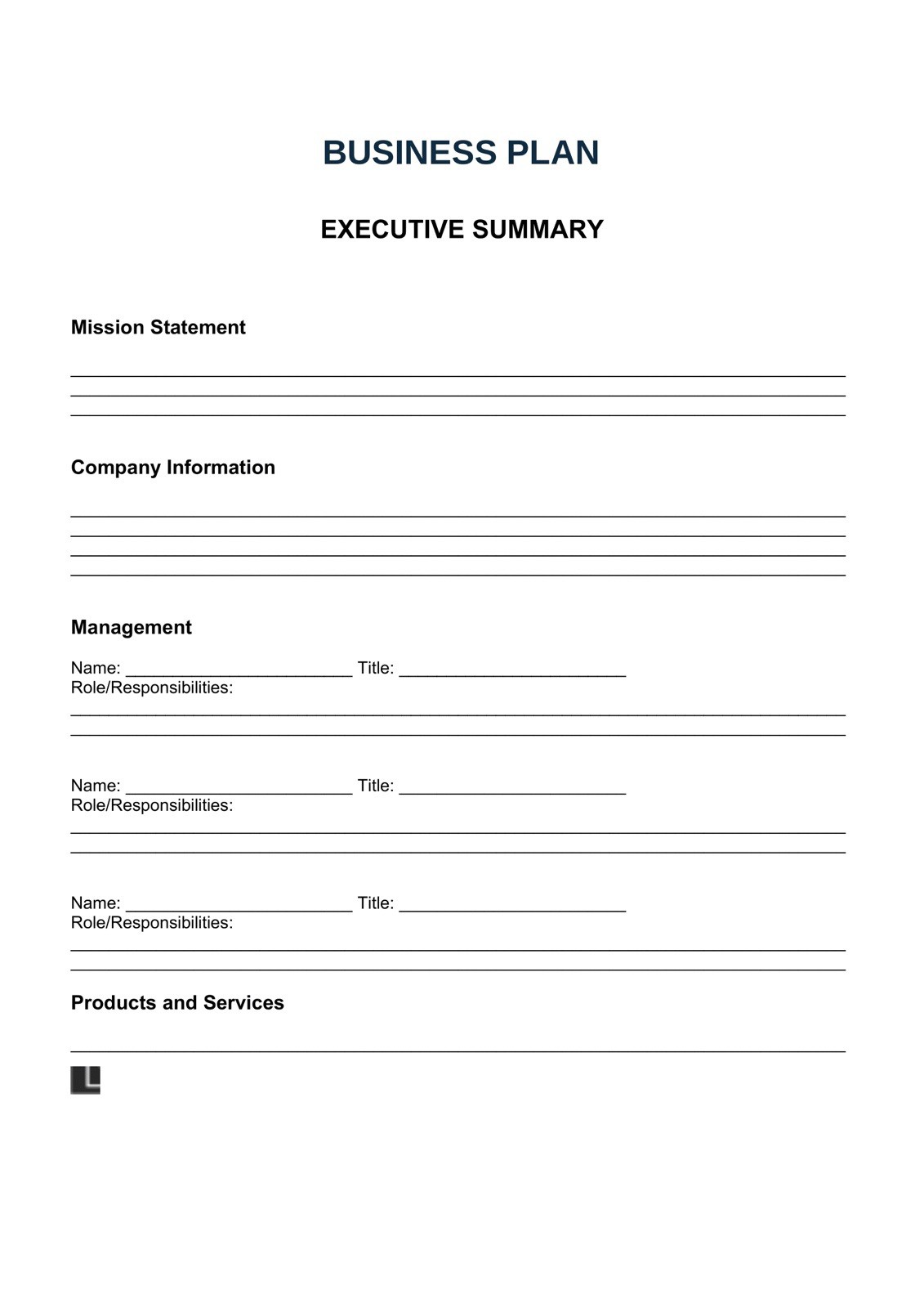 Business Plan Template Download For Print Image Digital
