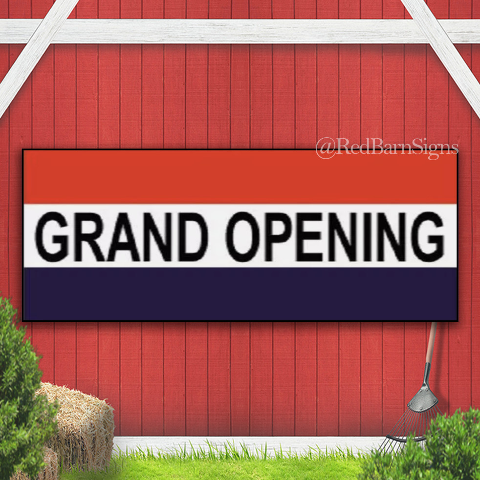 GRAND OPENING Business Banner Advertising Store Restaurant Sign