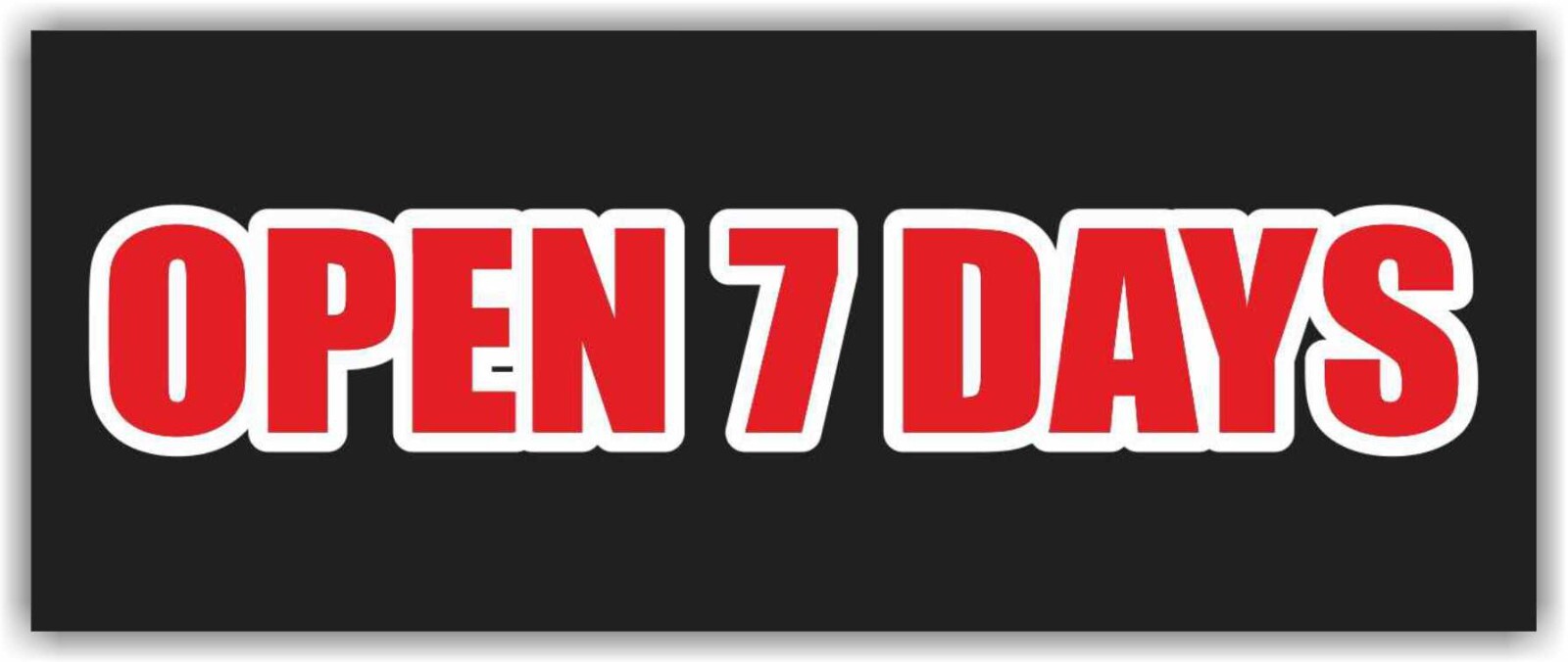 OPEN 7 DAYS Advertising Banner Vinyl Mesh Sign Business Hours Store Welcome