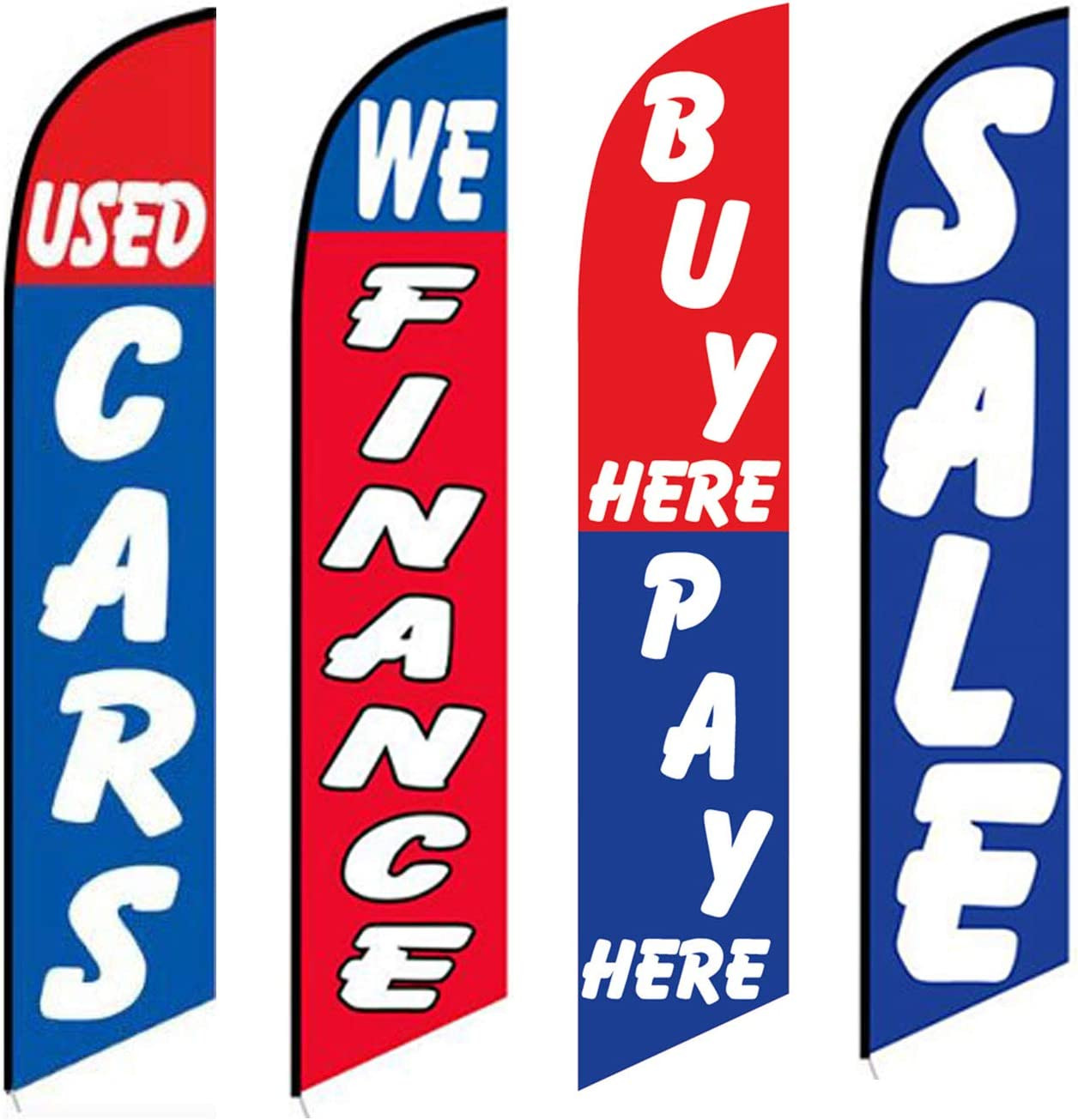 Used Cars Flag Windless Swooper 4 Lot Set Auto We Finance Buy Here Pay Here Sale