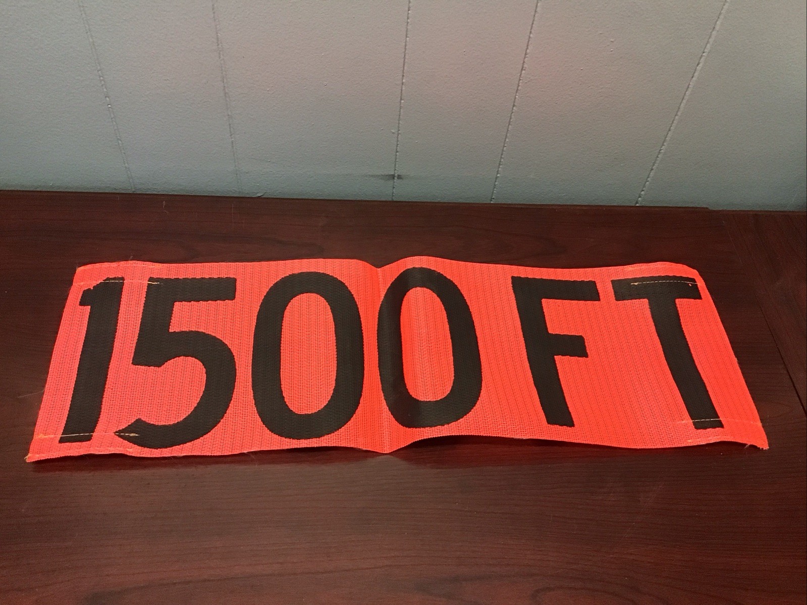“1500FT” Orange Traffic Safety Banner, 22”x7”