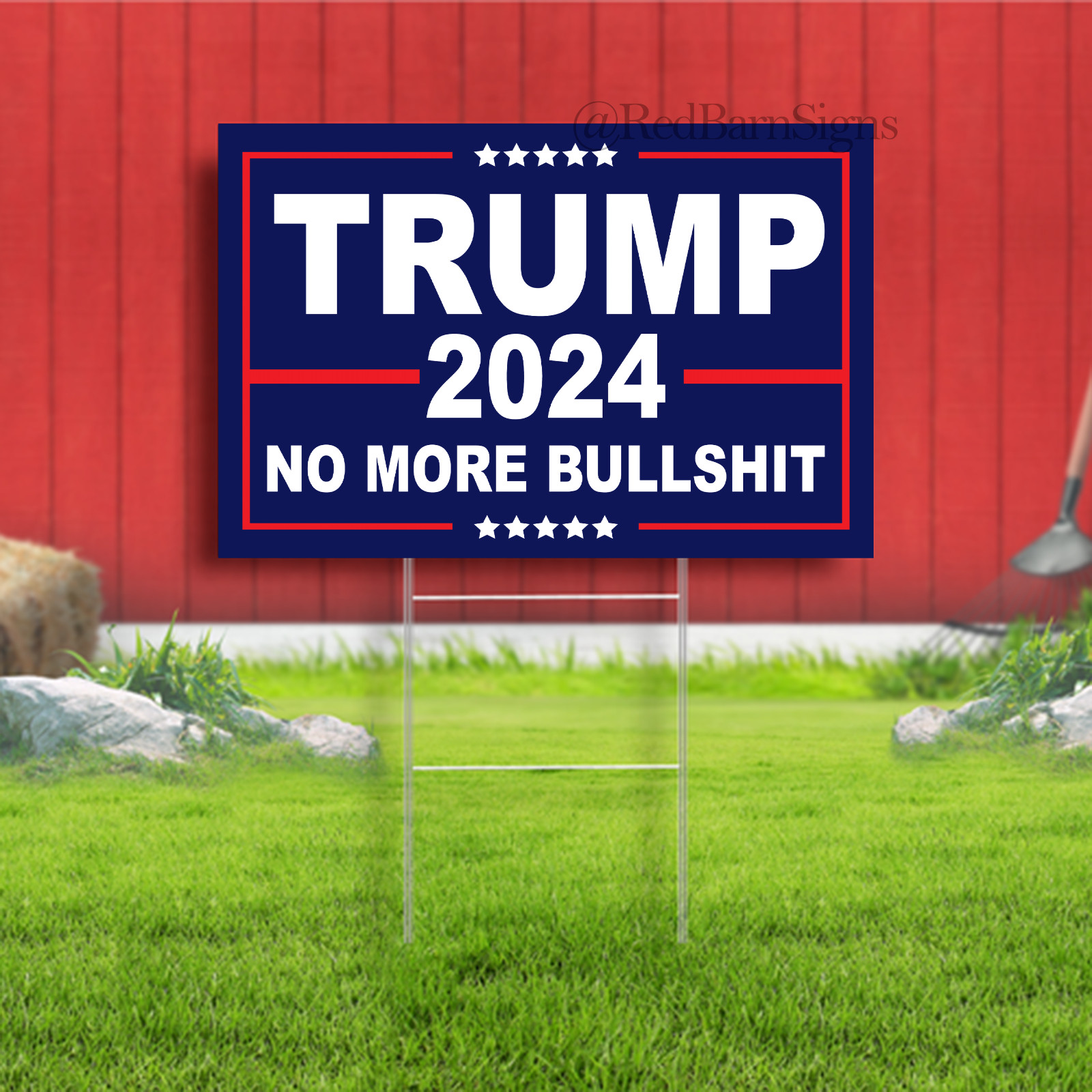 Trump 2024 USA Donald Trump Flag Poly President MAGA Campaign Yard Sign 100D