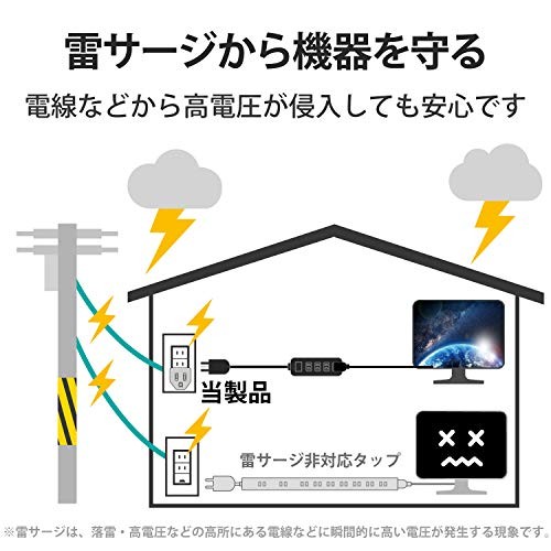 ELECOM T-H32N OA Lightning Adapter for TVs 3-pin to 2-pin with Lightning Surge