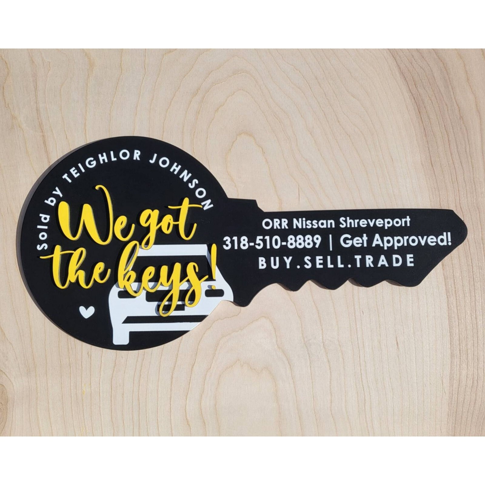 Custom CAR DEALERSHIP Sold Sign Car Salesman Gift Sold Car SIGN New Car Gift