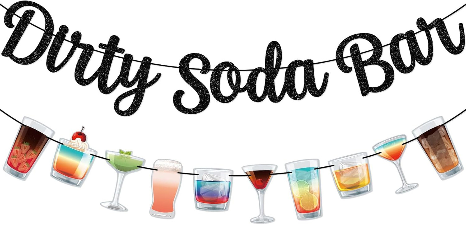 Dirty Soda Bar Banner – Dirty Soda Sign Party Decorations – Birthday/Baby Shower