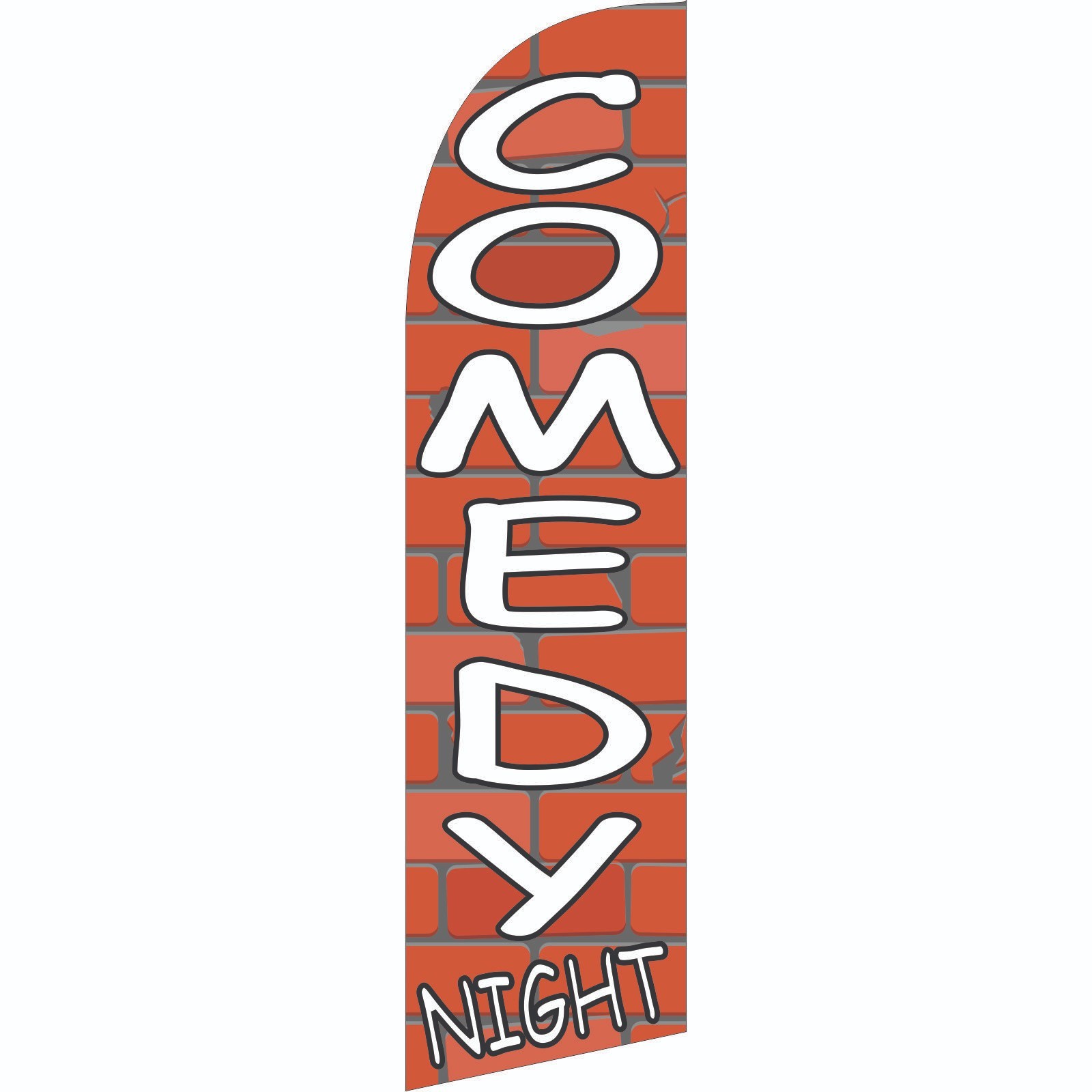 Comedy Night Flutter Feather Banner Swooper Extra Wide Windless Bundle Kit