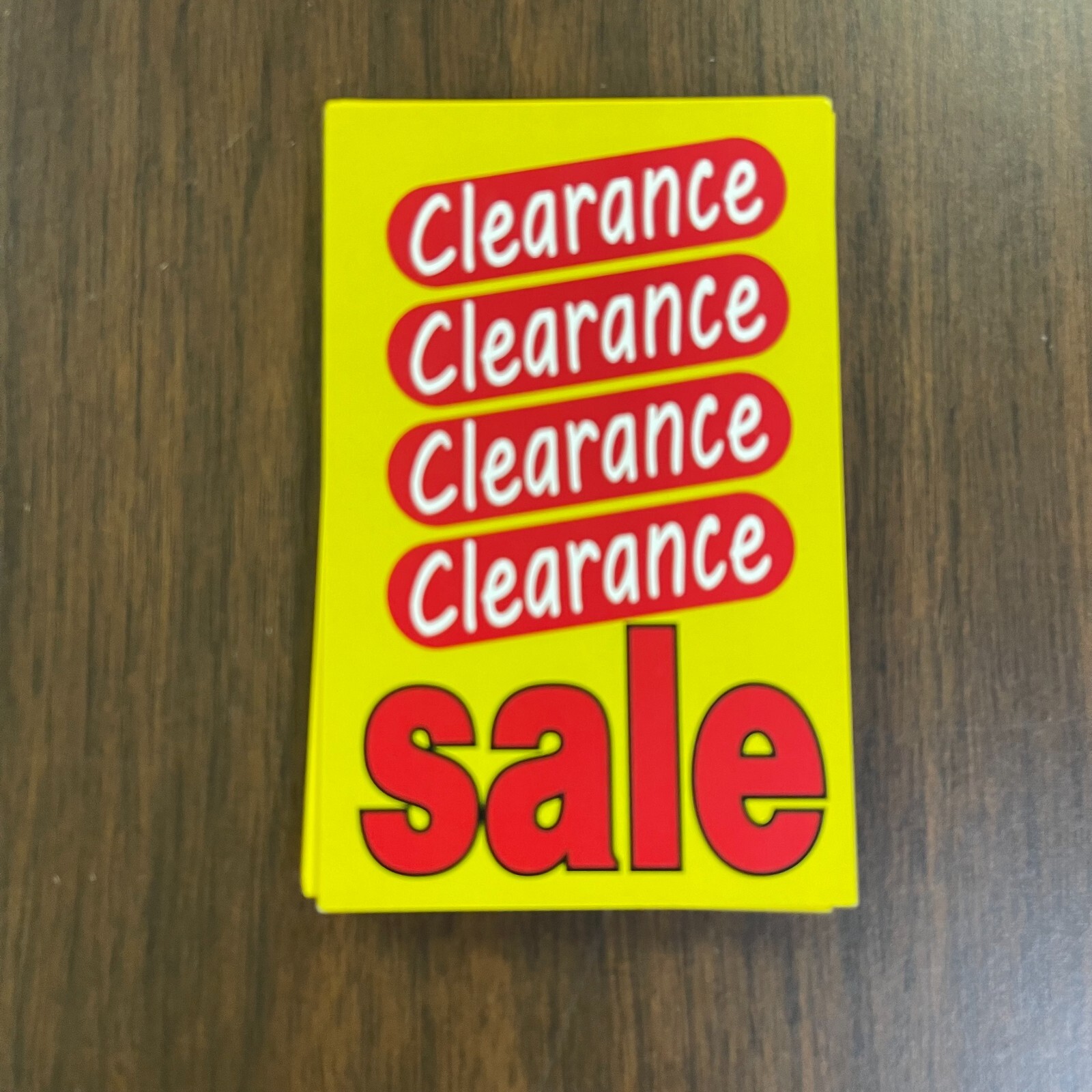 Clearance, Clearance, Clearance Sale price cards shelf signs- 40 pcs 3.5″wx5.5H