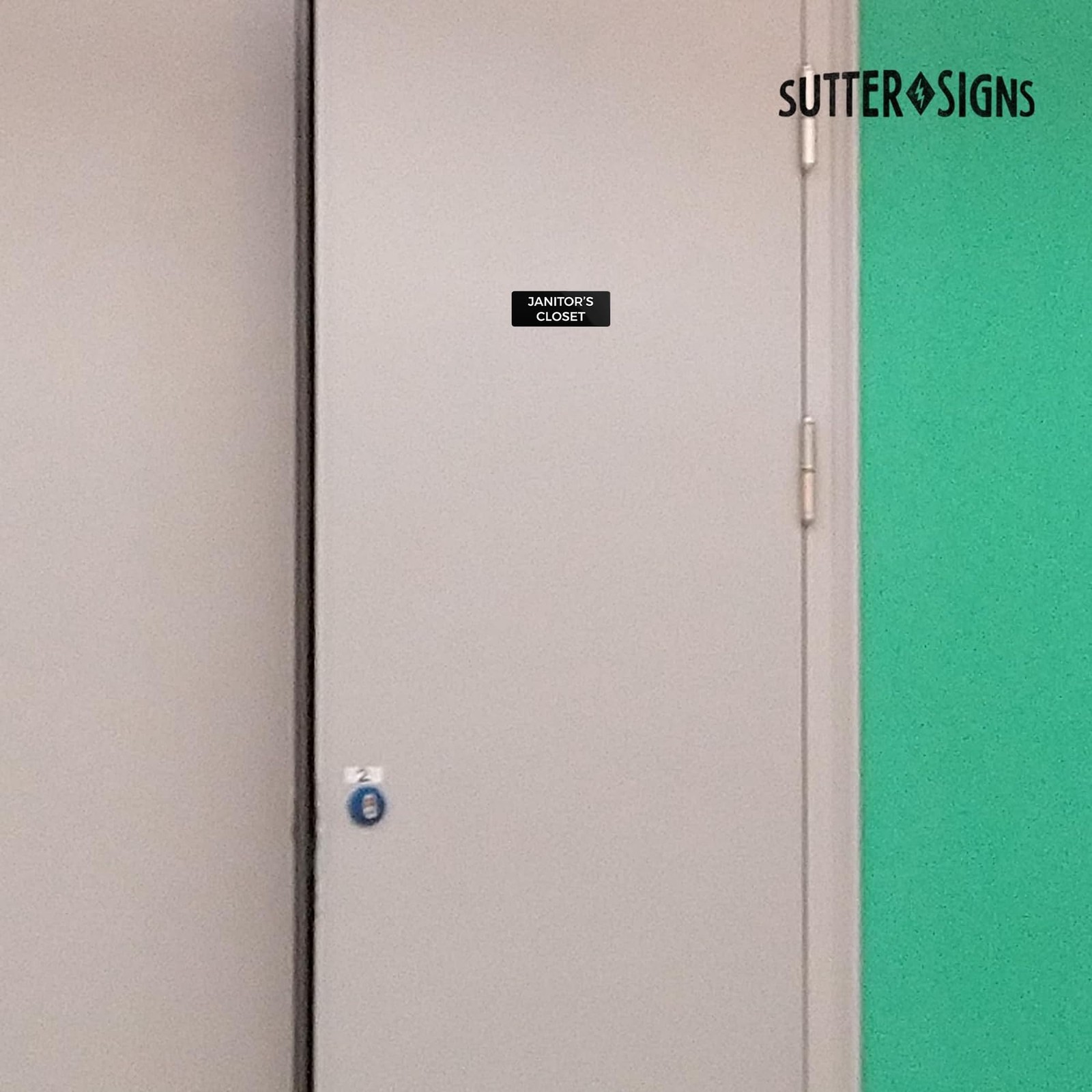 Janitor’s Closet Sign, Durable ABS Plastic, 2×6″