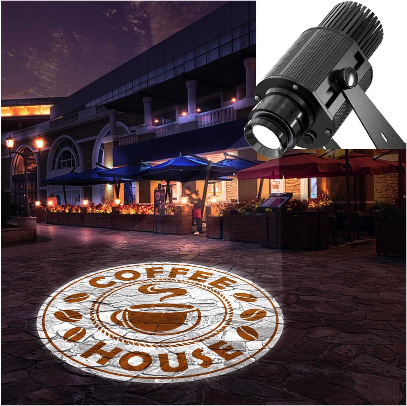 Custom Logo Projector Lights for Business & Weddings – Waterproof HD LED