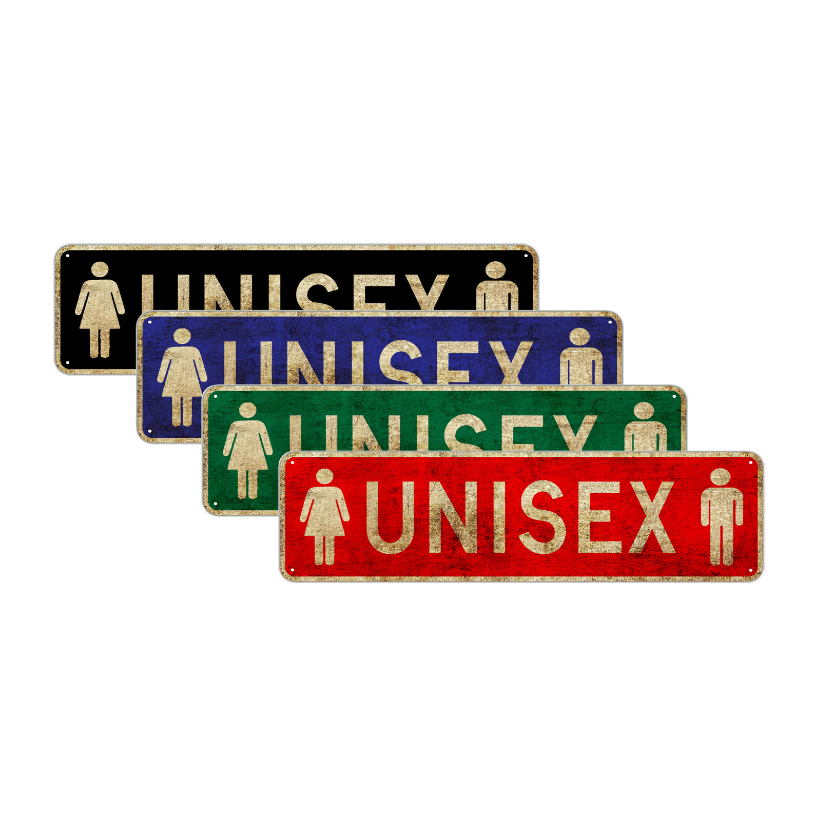Unisex Restroom Vintage Sign| Garage Bar Pub Café Street Décor Aluminum Tin Sign