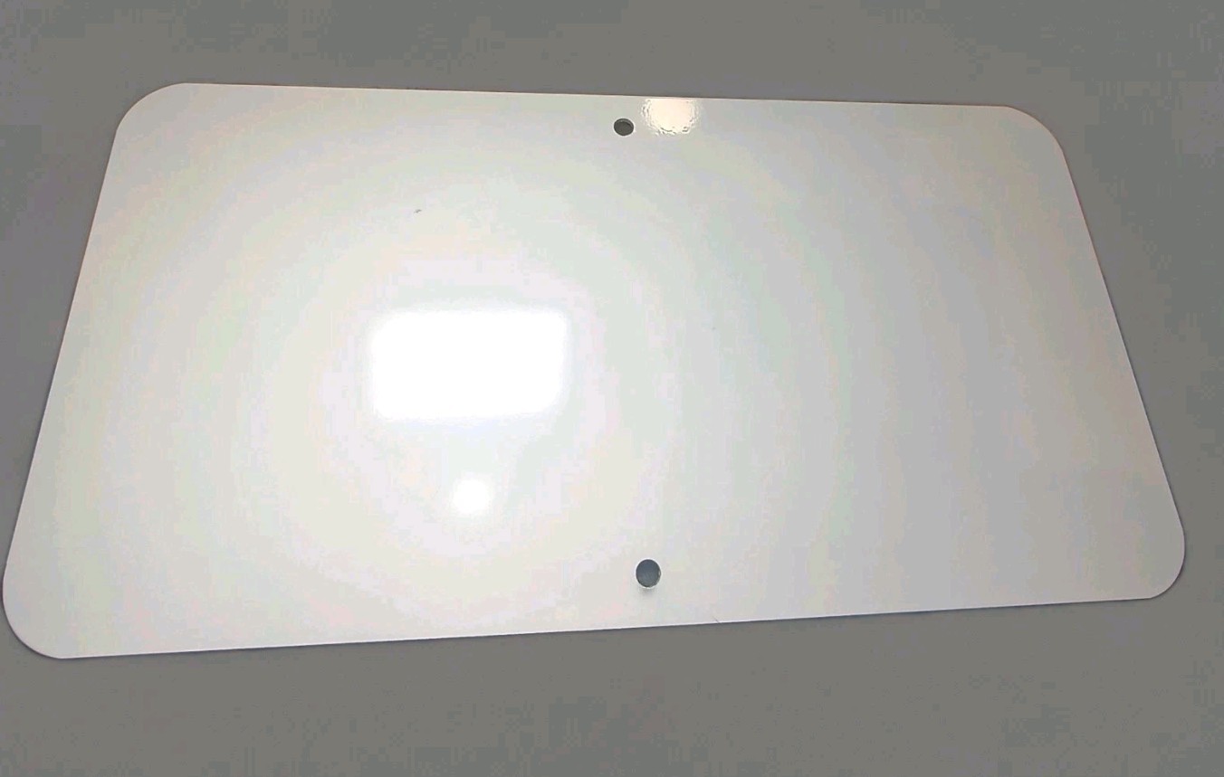 6″x12″ White Enamel Aluminum Metal Sign Blank Grimco 1/4″ Holes Outdoor .080 Thi