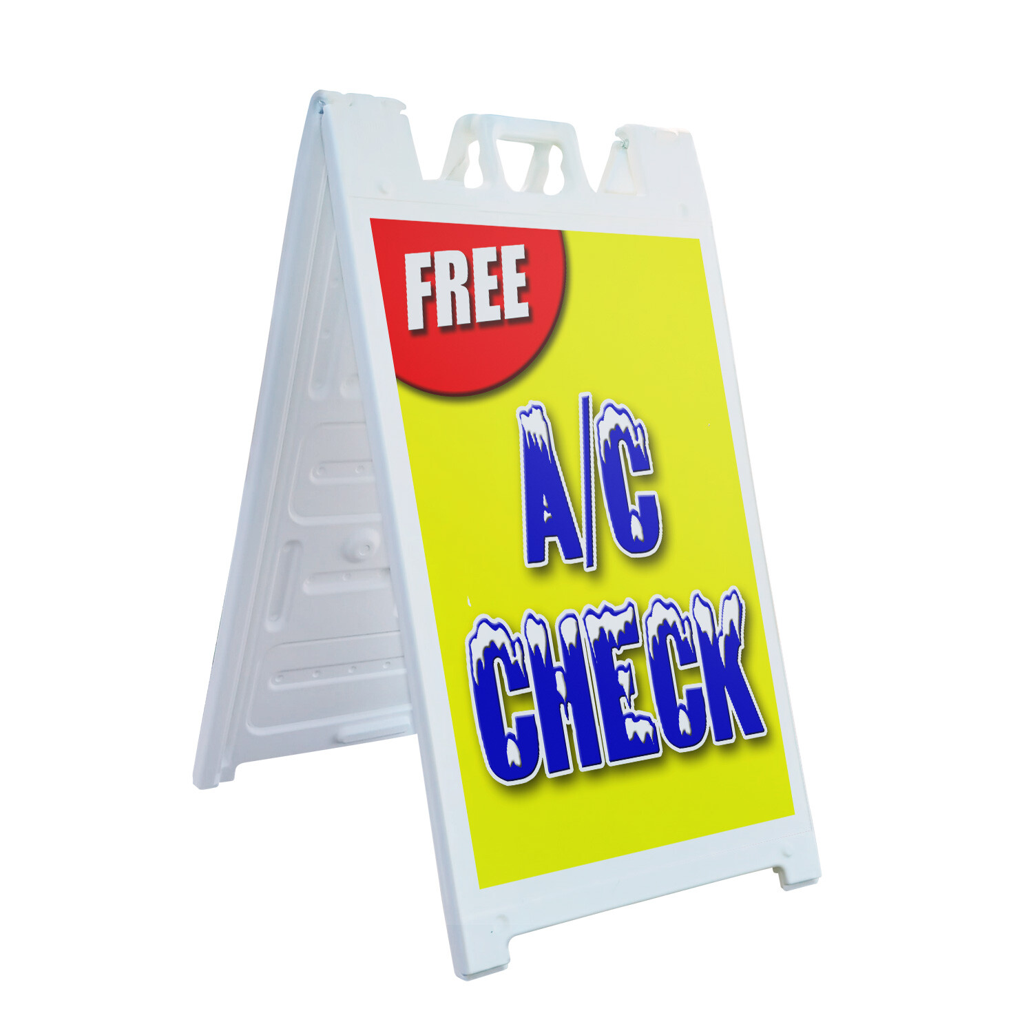 A-frame Sidewalk Free Ac Check 24″ x 36″ Double Sided A-Frame Sidewalk Sign