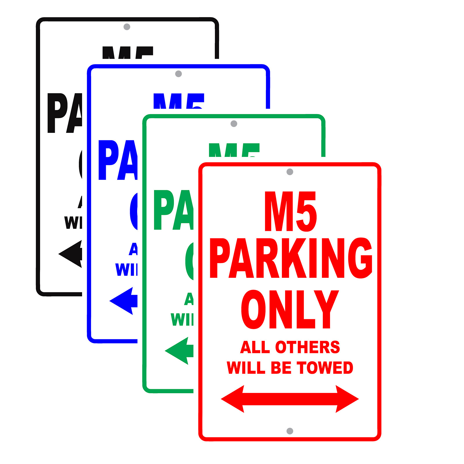 M5 BMW Car Reserved Parking Only All Others Towed Garage Aluminum Metal Sign