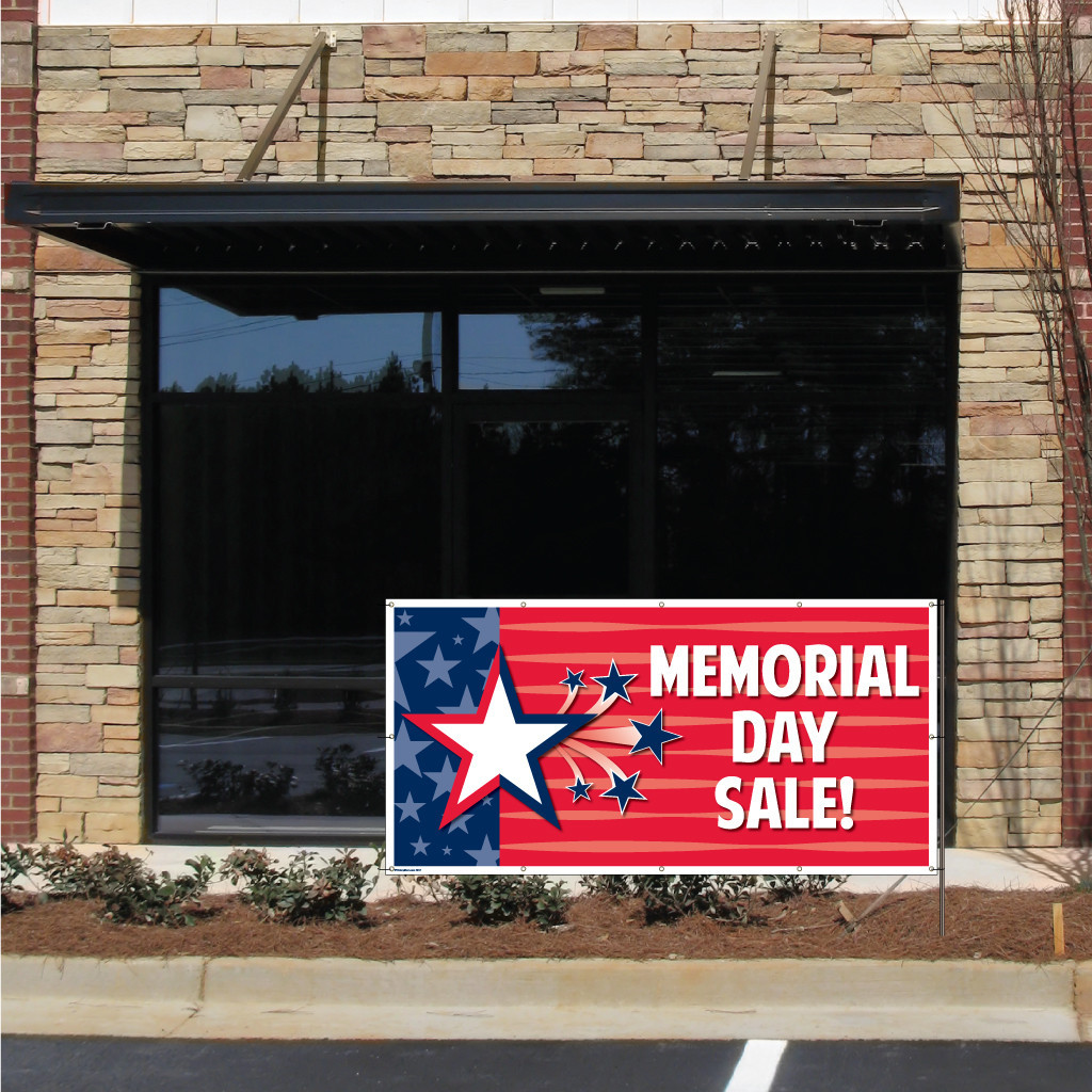 Memorial Day Sale – Business Banner – 2′ x 4′ Vinyl Banner