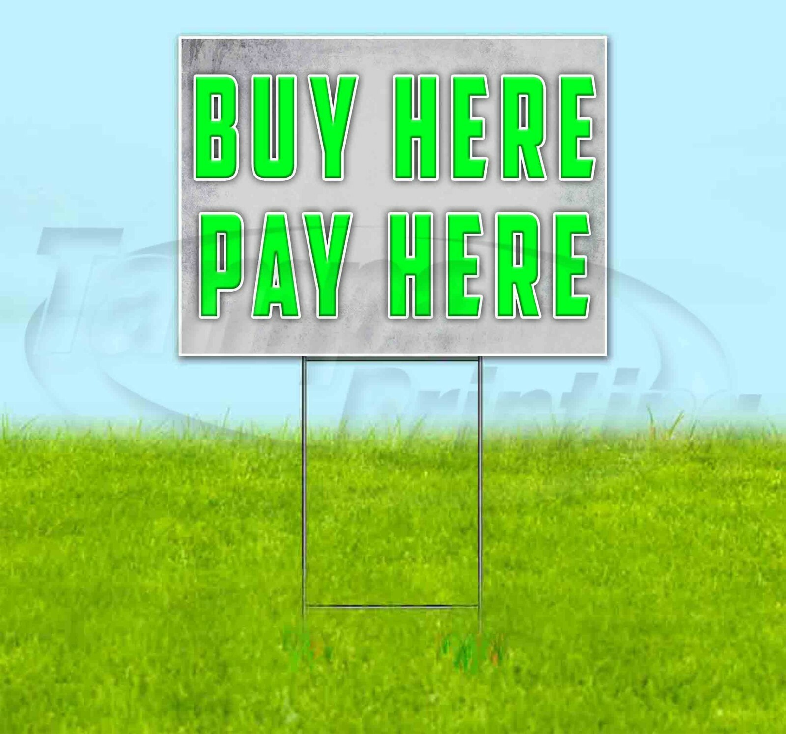 BUY HERE PAY HERE 18×24 Yard Sign Corrugated Plastic Bandit Lawn Business USA