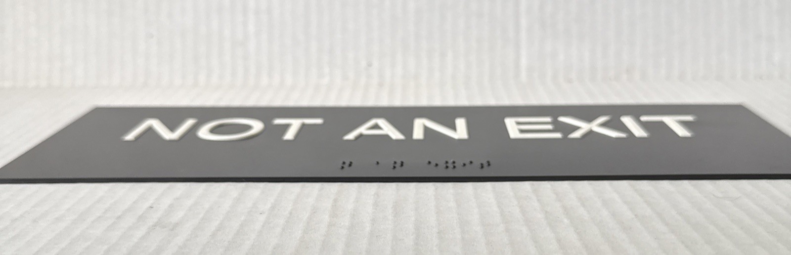 Basic Not An Exit Sign with Braille