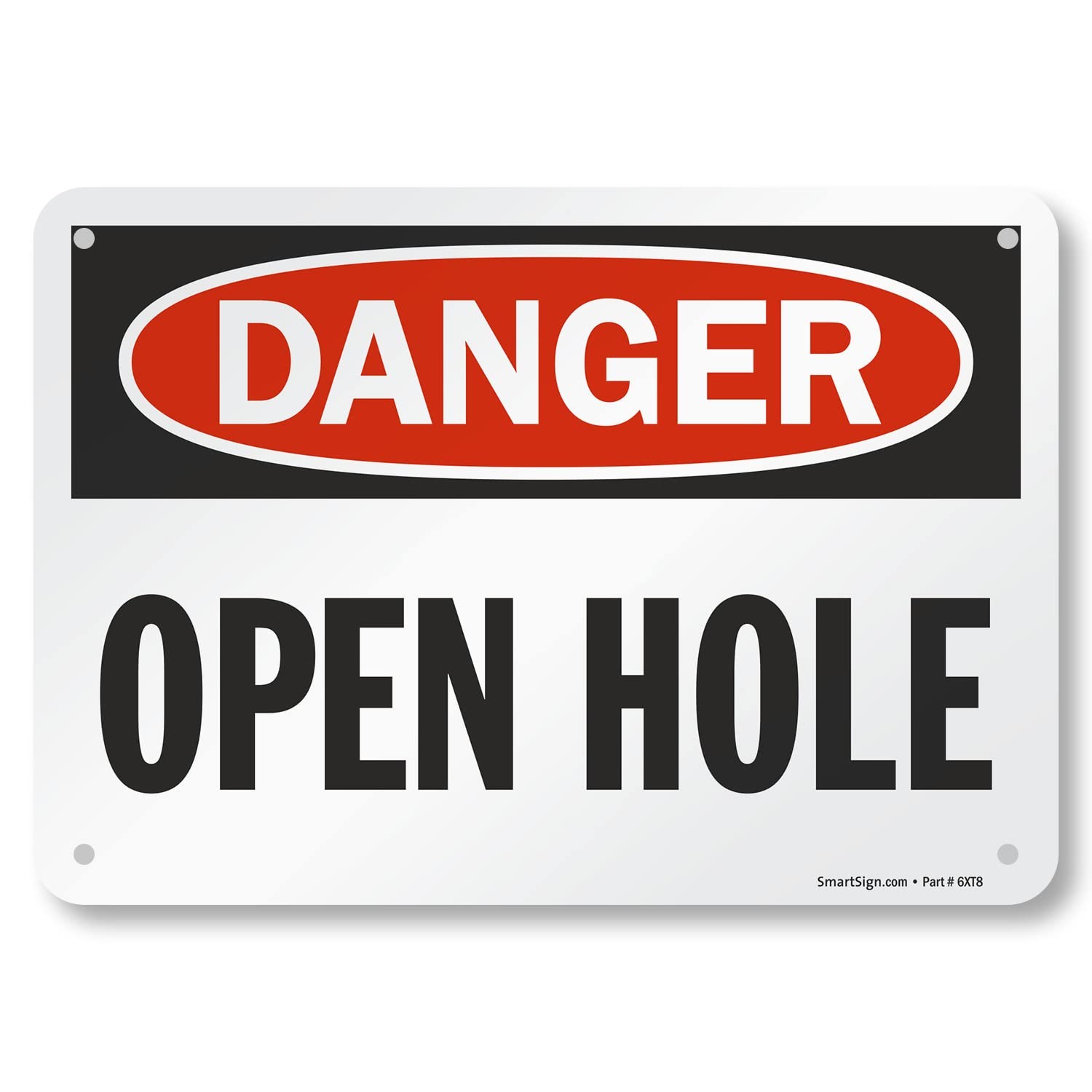 Danger – Open Hole Sign | 7 x 10 Aluminum