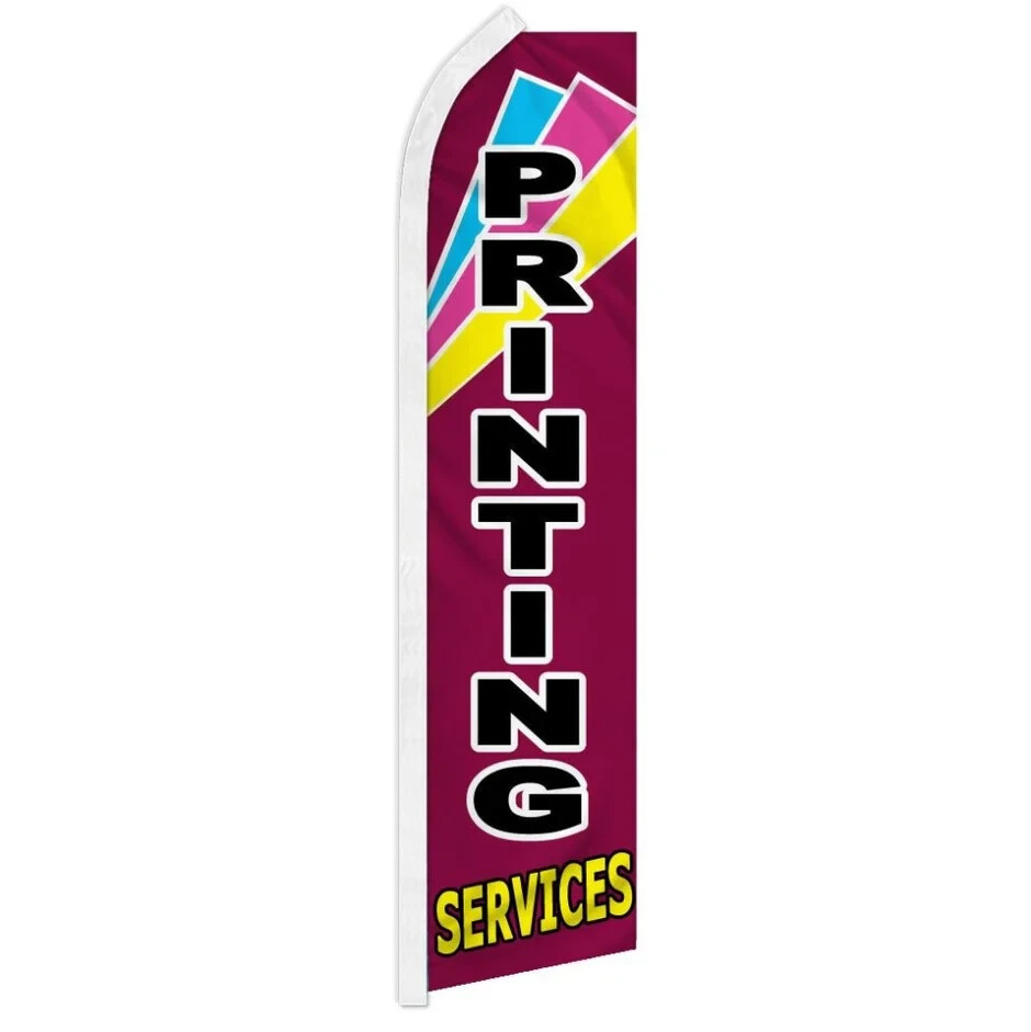 Printing Services Swooper Flutter Feather Advertising Print Shop Banner Flag
