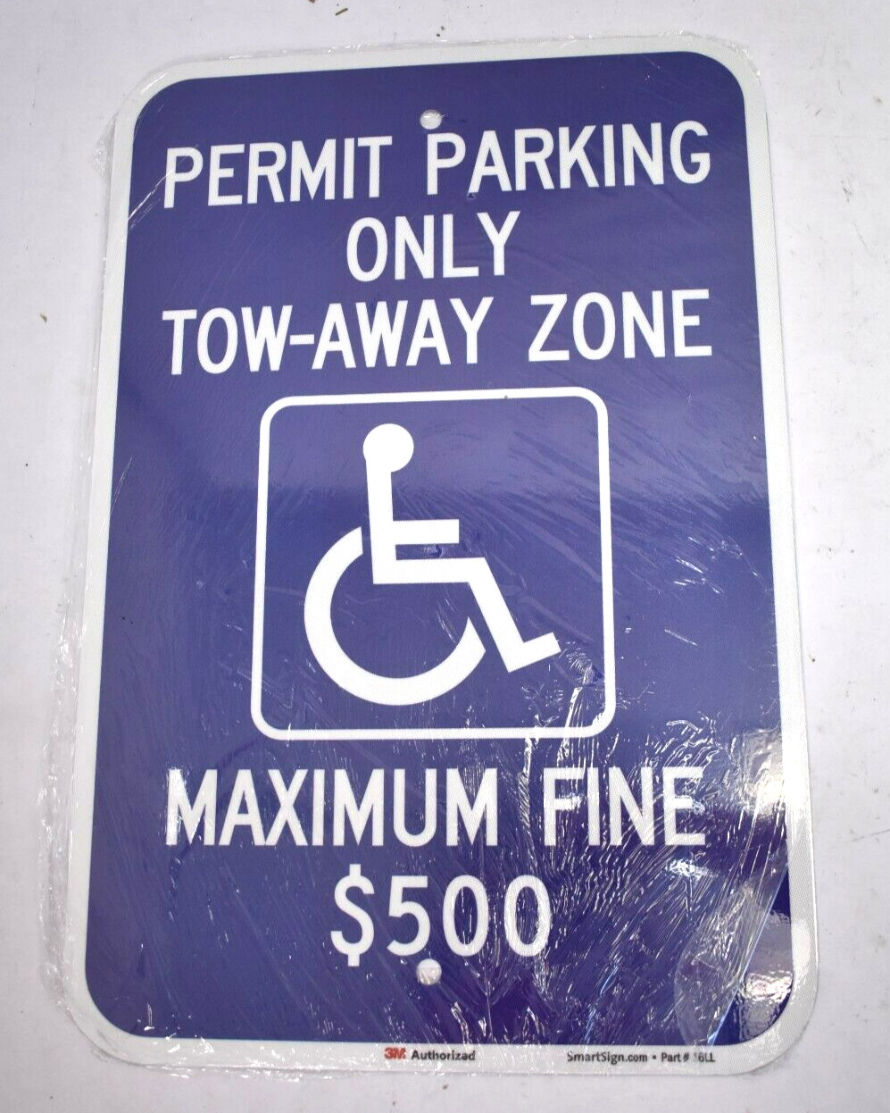 SmartSign Permit Parking Only Tow Away Zone Handicap 12″x18″ Reflective Aluminum