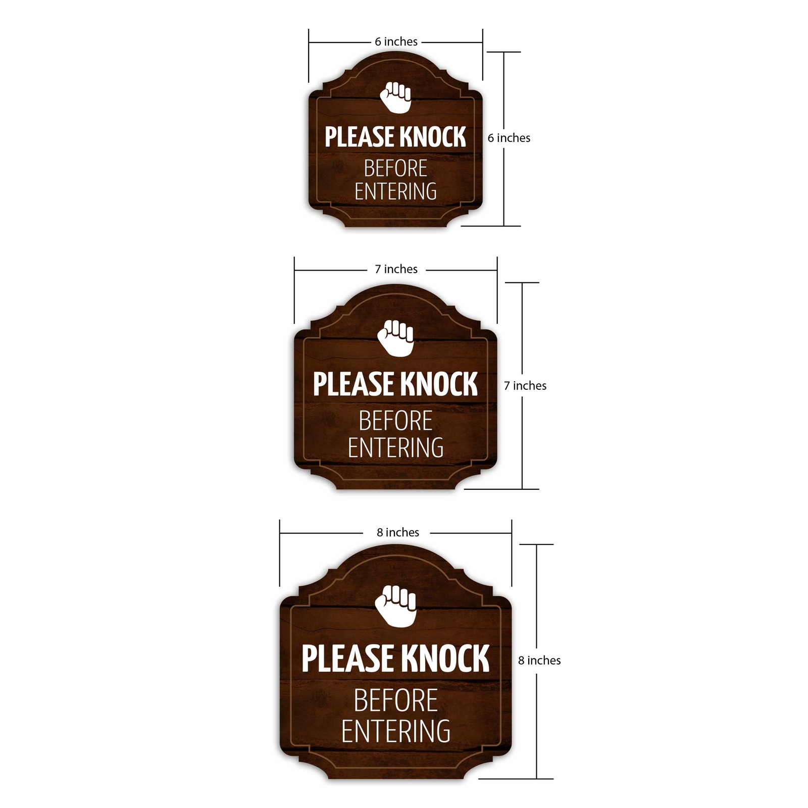 Heritage Plus Please Knock Before Entering Wall or Door Sign