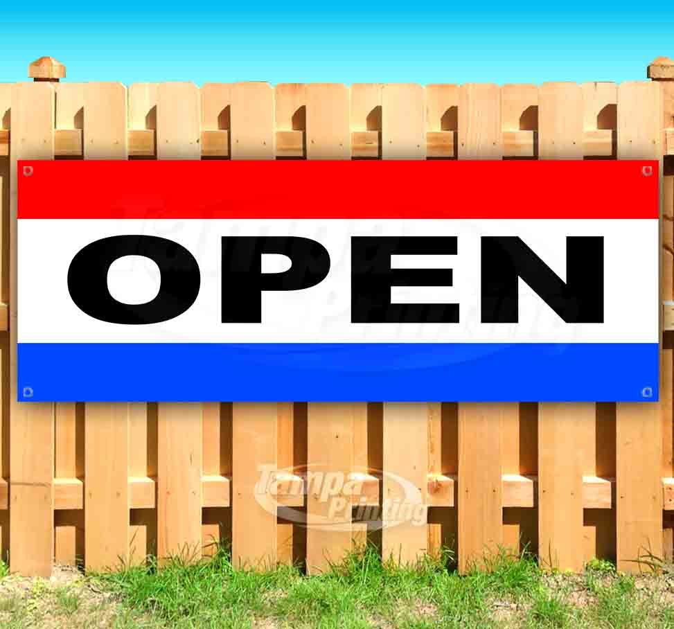 OPEN Advertising Vinyl Banner Flag Sign CAR DEALERSHIP