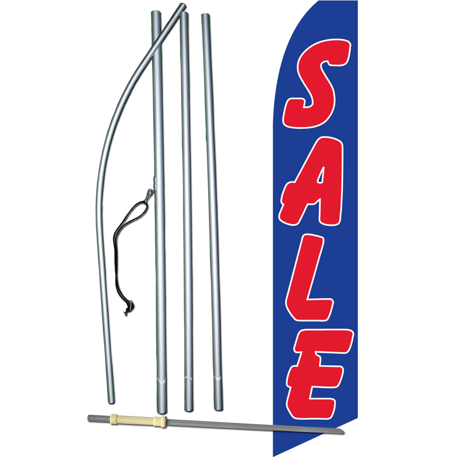 Sale Blue And Red Complete Swooper Flag Bundle