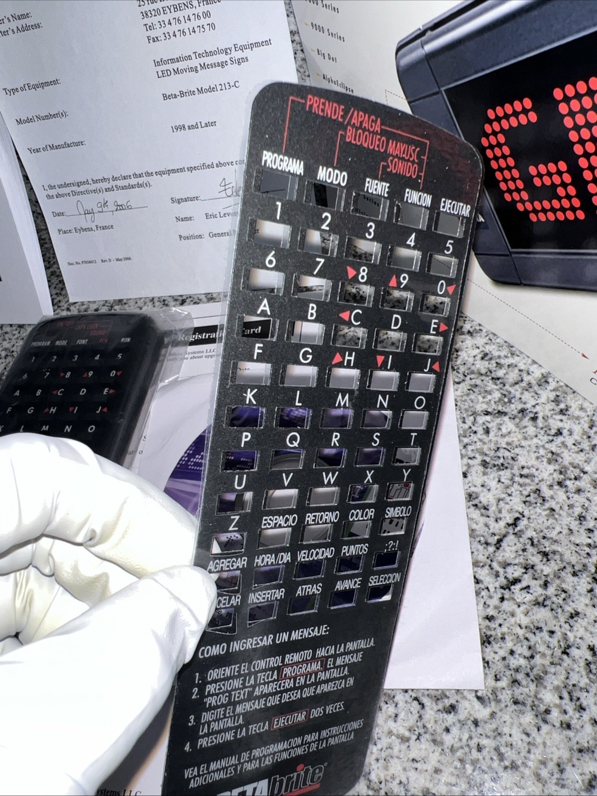 Betabrite Classic Remote Control for LED Sign Adaptive Micro Systems QTY:1