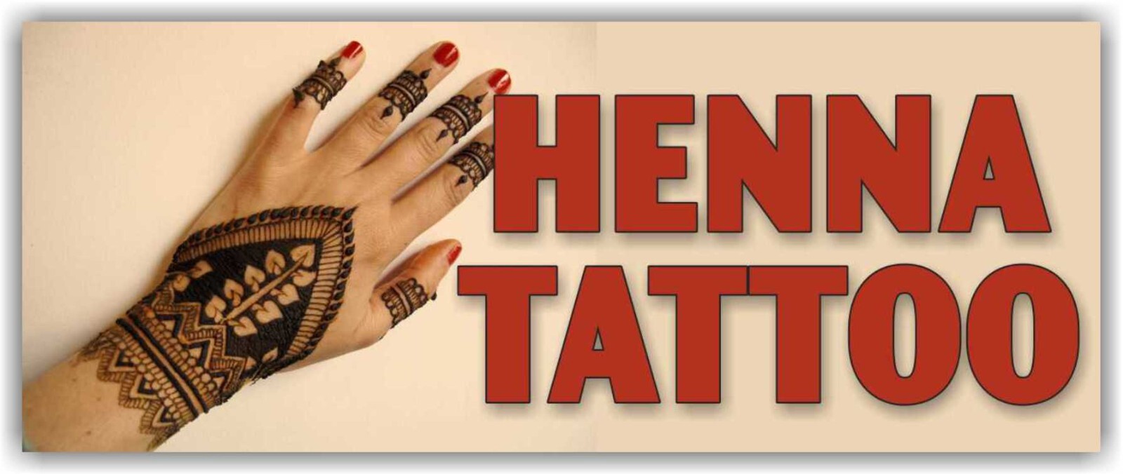 HENNA TATTOO Advertising Banner Vinyl Mesh Sign temporary color body piercings