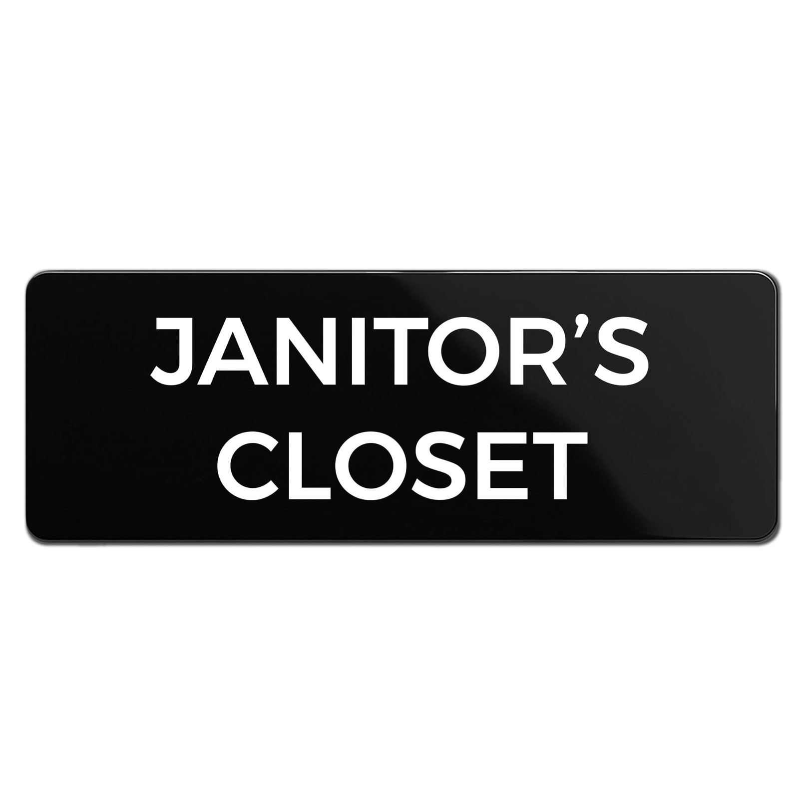Janitor’s Closet Sign, Durable ABS Plastic, 2×6″