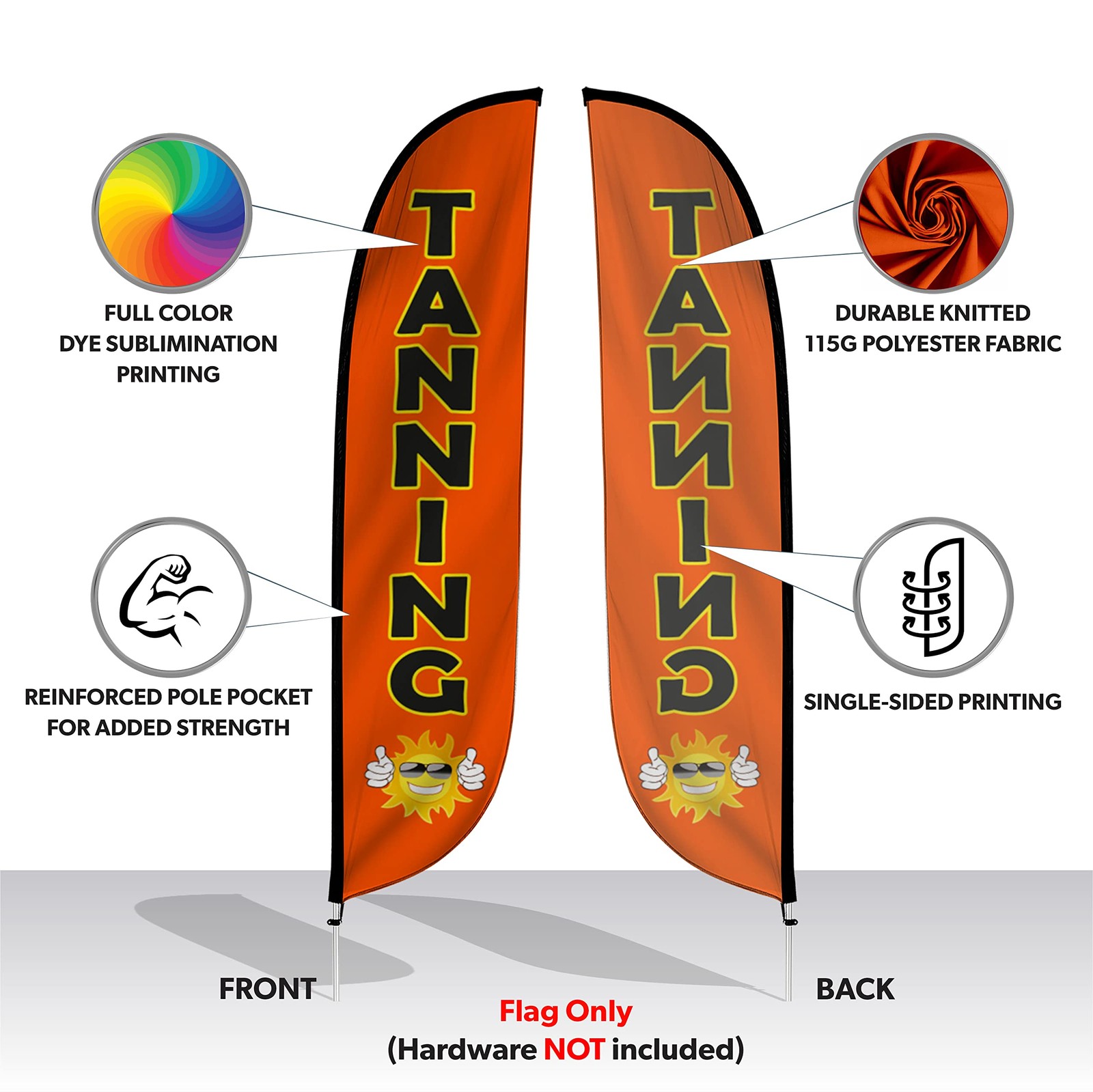 Lookourway Feather Flag Banner – 12 Feet Tall Advertising Flags For Outdoor