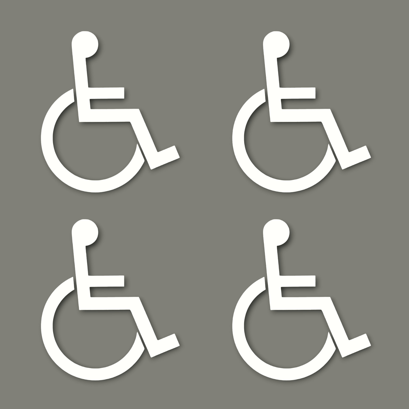 4-Pack Premium Handicap Disability Decal Stickers – Enhance Road Safety/Parking
