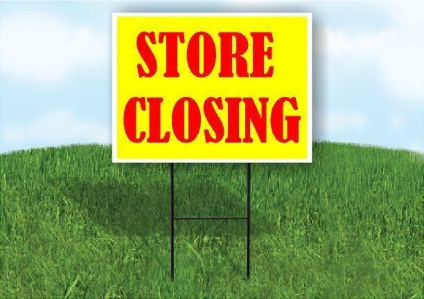 STORE CLOSING Plastic Yard Sign ROAD SIGN with Stand