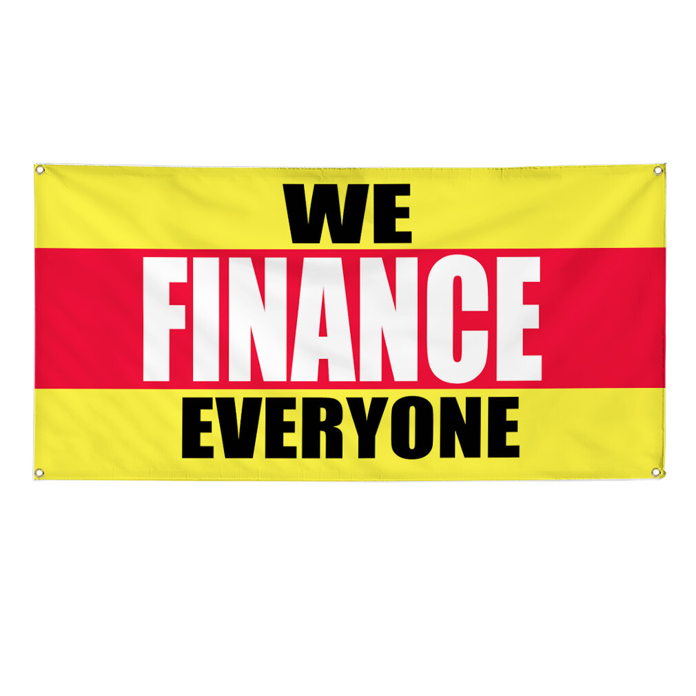 Vinyl Banner Multiple Sizes We Finance Everyone Car Body Shop Repair Business