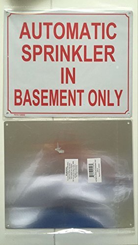 AUTOMATIC SPRINKLER IN BASEMENT ONLY SIGN ( ALUMINIUM 10X12)-REF24-1027