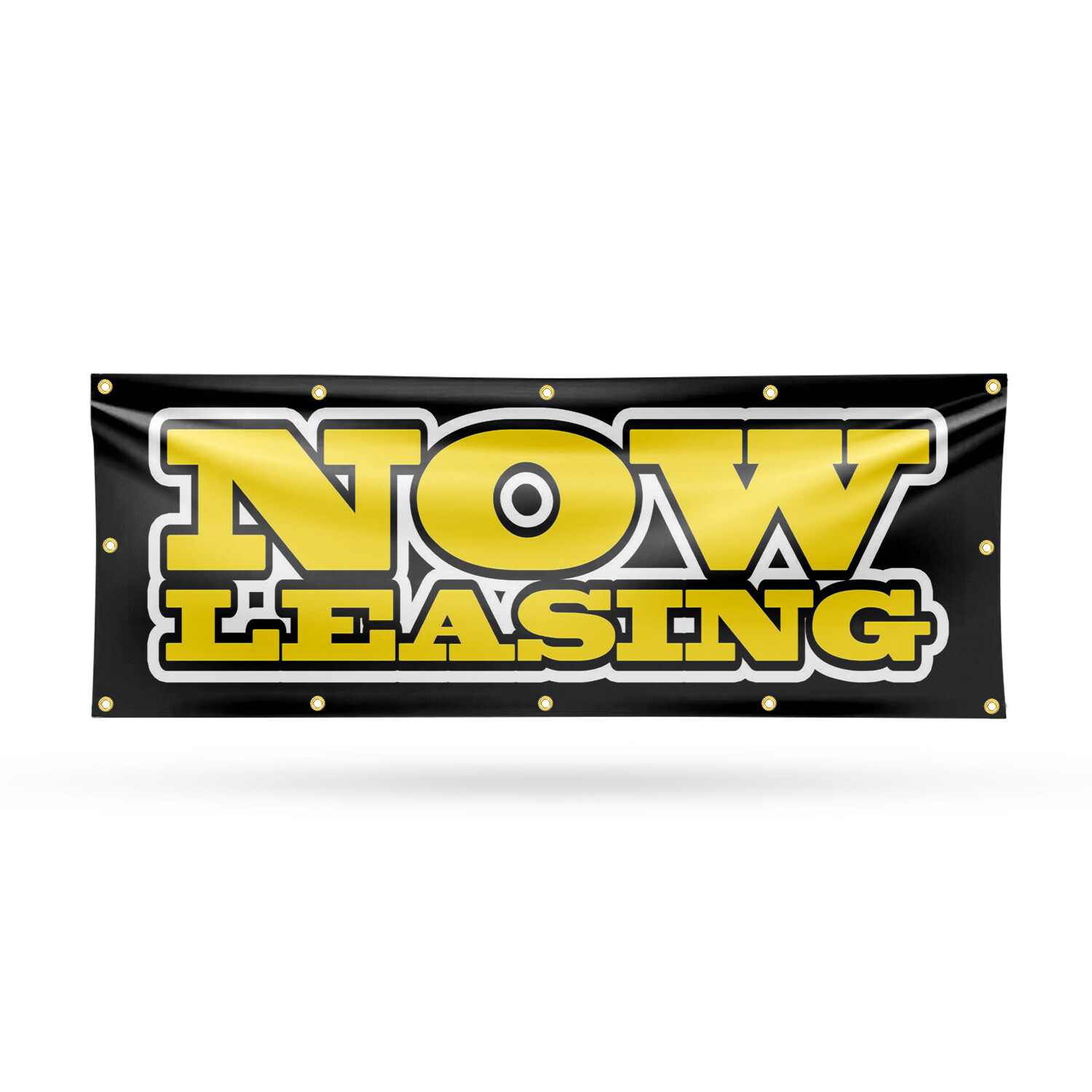 Now Leasing 13 oz Vinyl Banner Sign with Metal Grommets Heavy-Duty Single-Sided