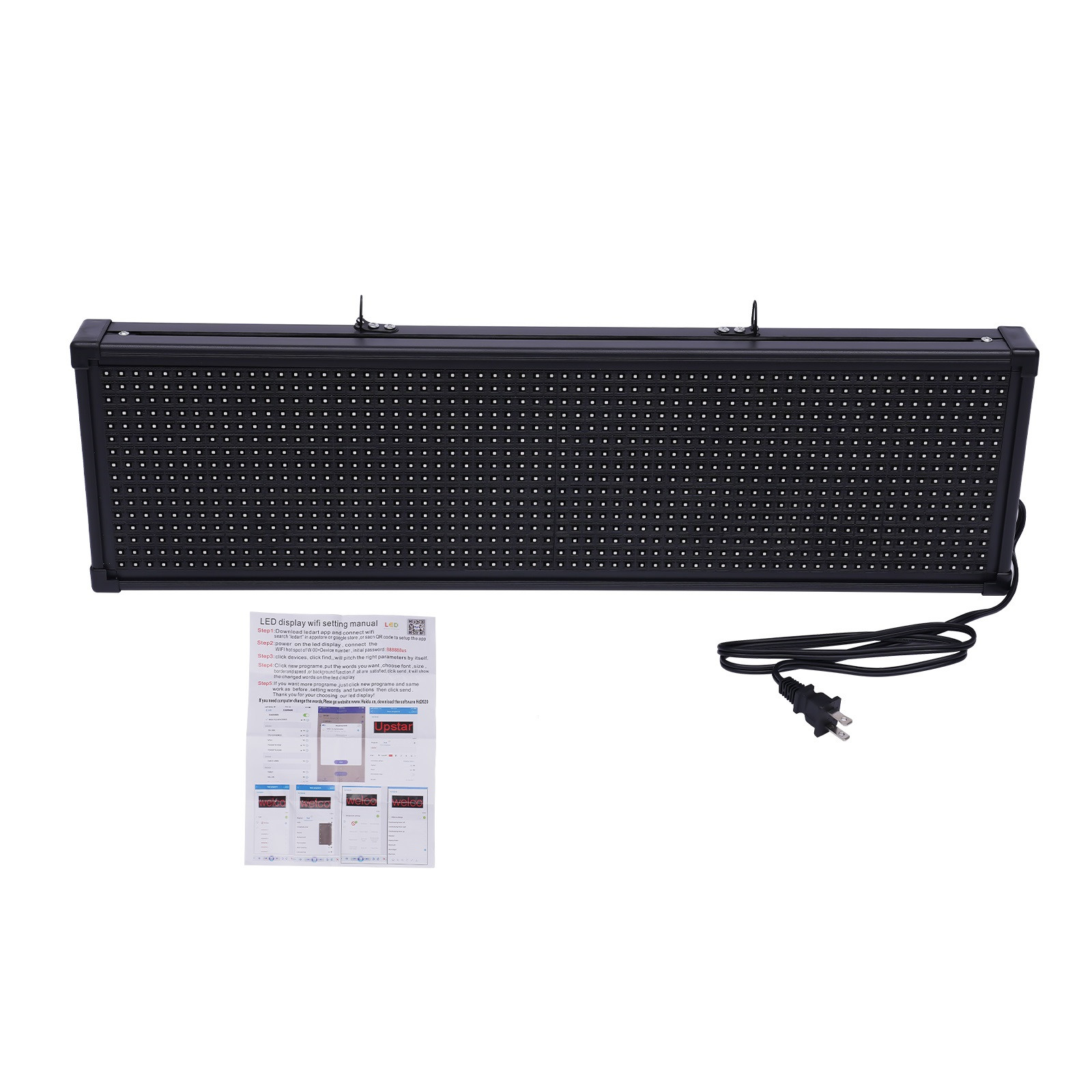 LED Scrolling Sign 26″*8″ Message Board Full Color RGB Programmable Sign