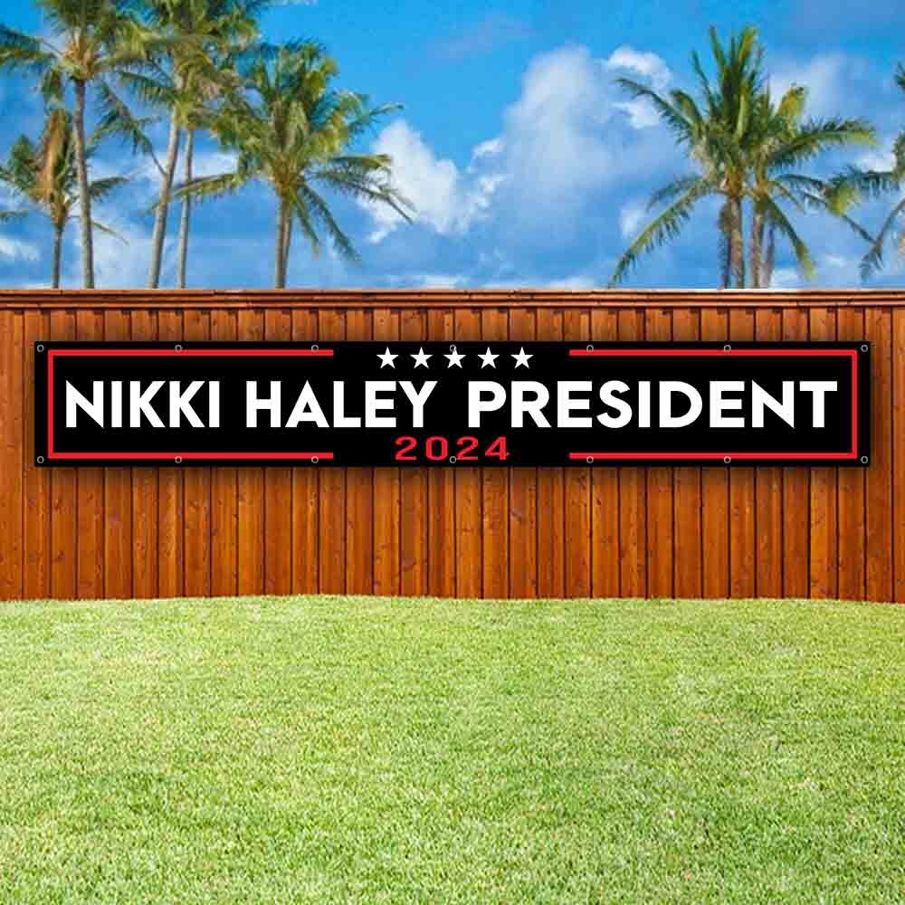 NIKKI HALEY 2024 XXL Banner Advertising Vinyl Flag Sign Many LARGE SIZE ELECTION