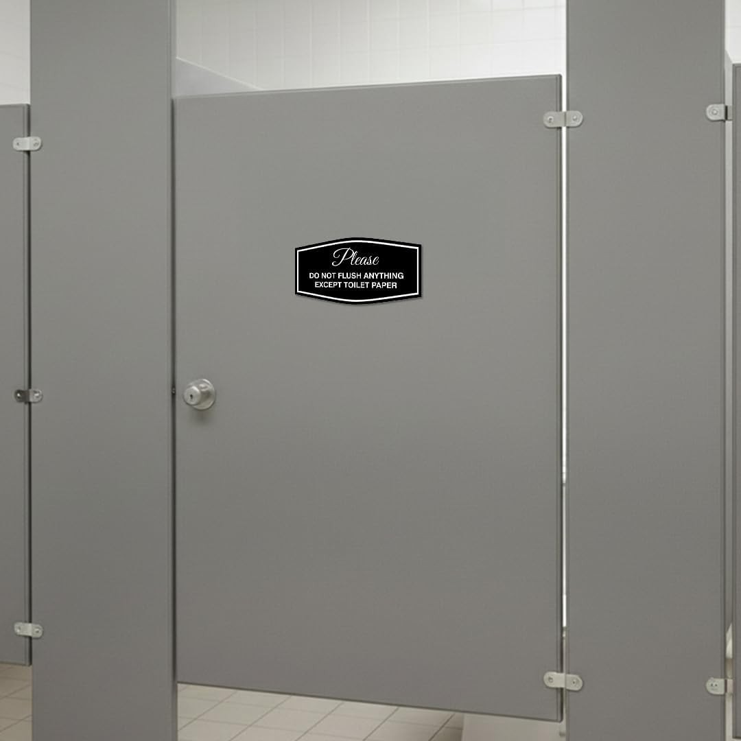 Stylish 3×6″ Acrylic Toilet Paper Sign – Easy Wall Mount Installation
