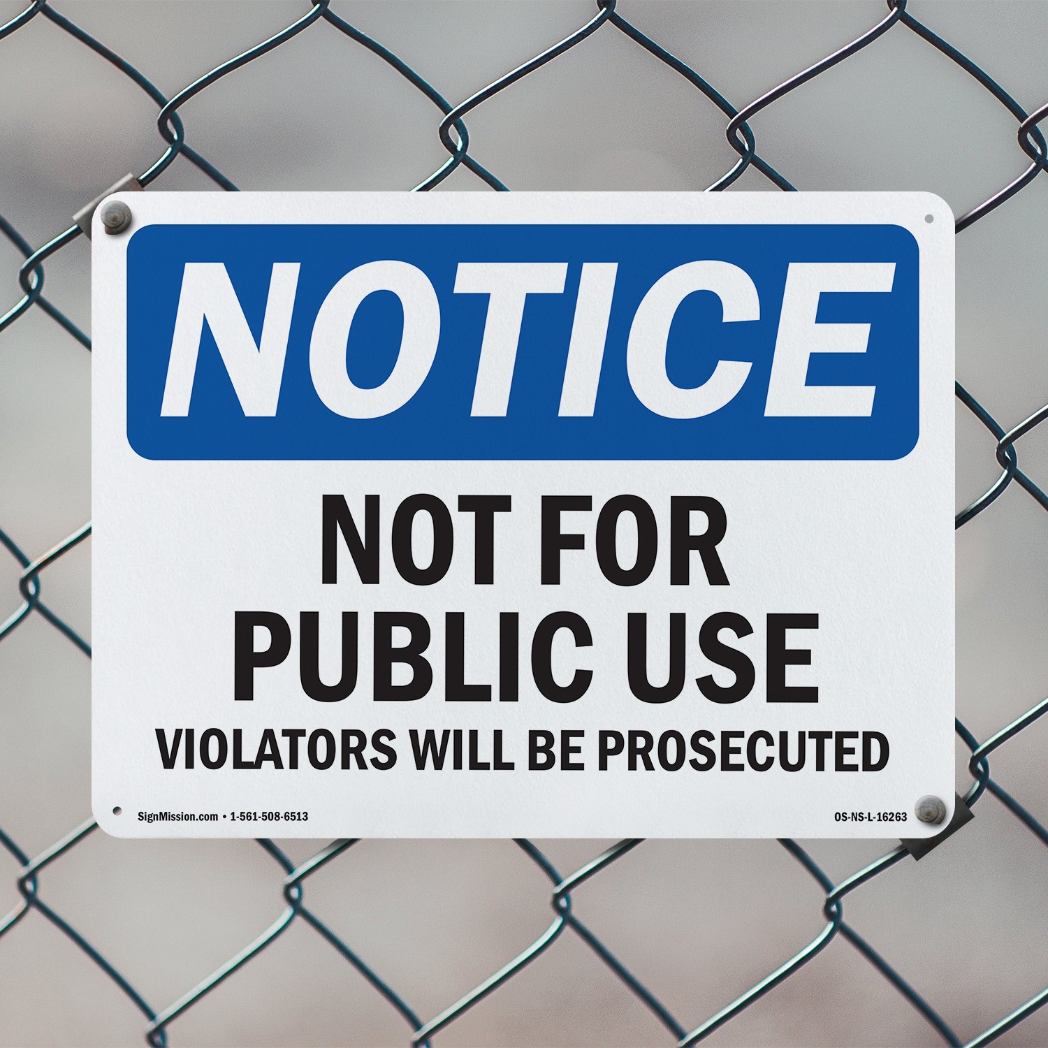 Not For Public Use OSHA Notice Sign Metal, Plastic, Or Decal – 5 or 10 Pack